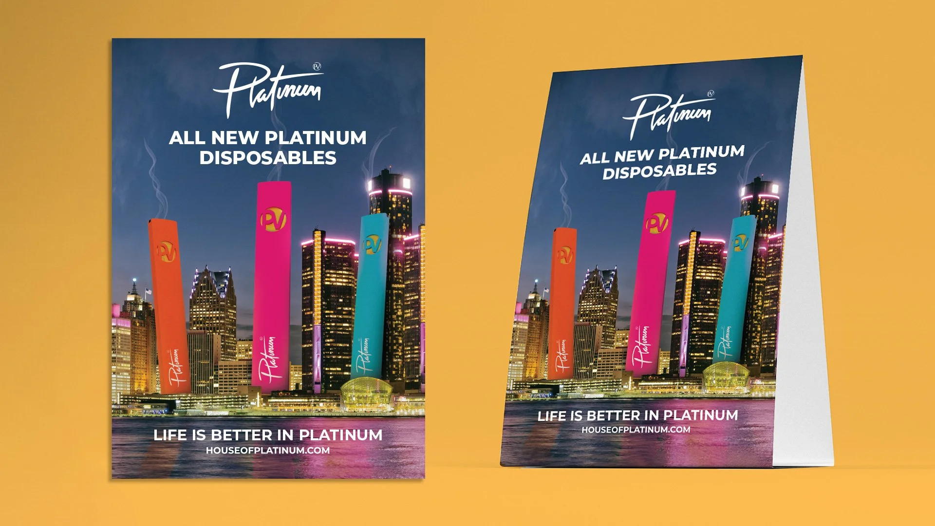 The concept of "kaiju carts" was always a welcomed return whenever we needed promotional material for a new product in a new state. Created using a combination of Adobe Dimensions and Photoshop, I was able to make professional looking renders of our 