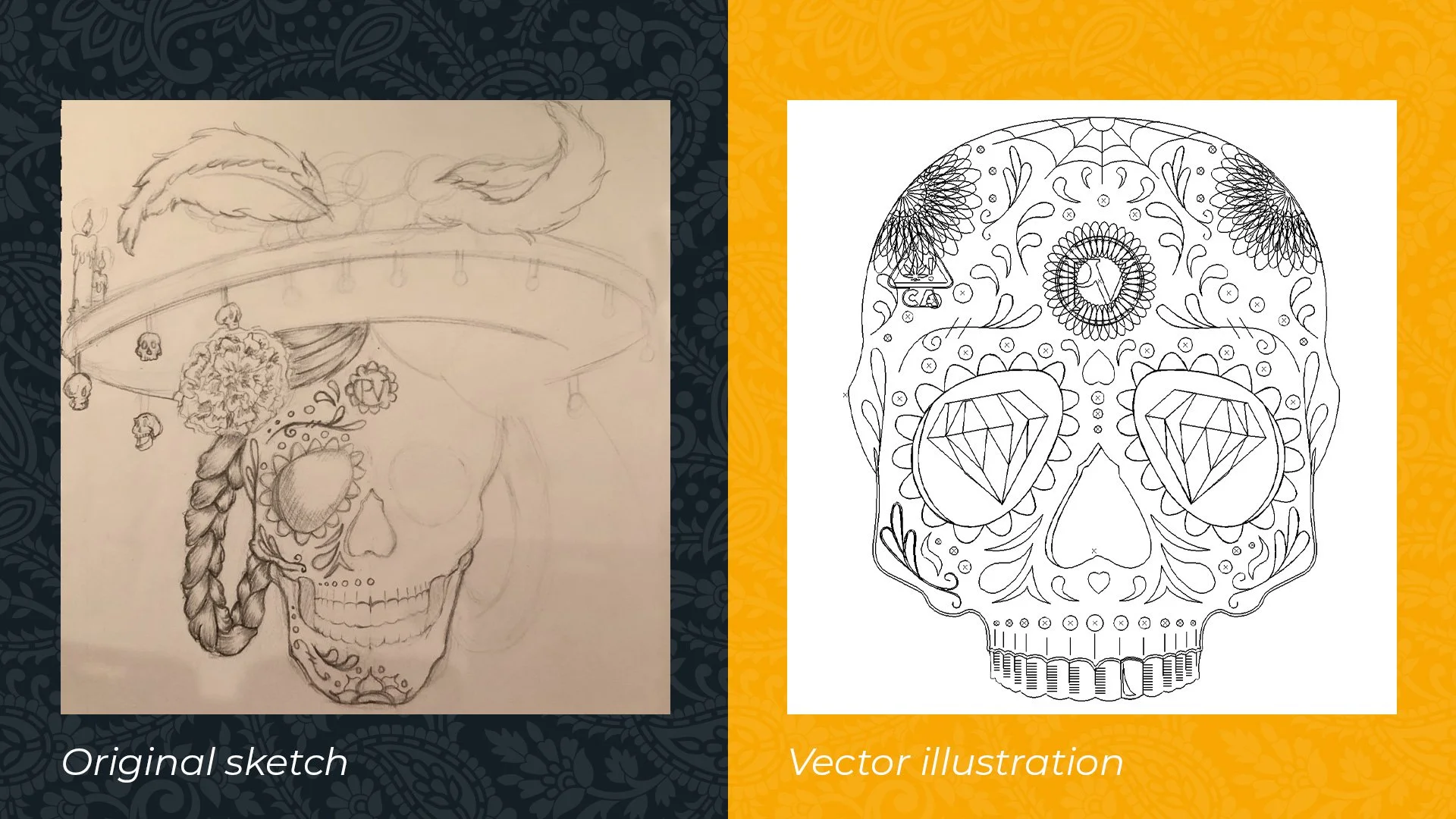 From the original concept I moved onto creating a more simplified vector illustration using Adobe Illustrator.