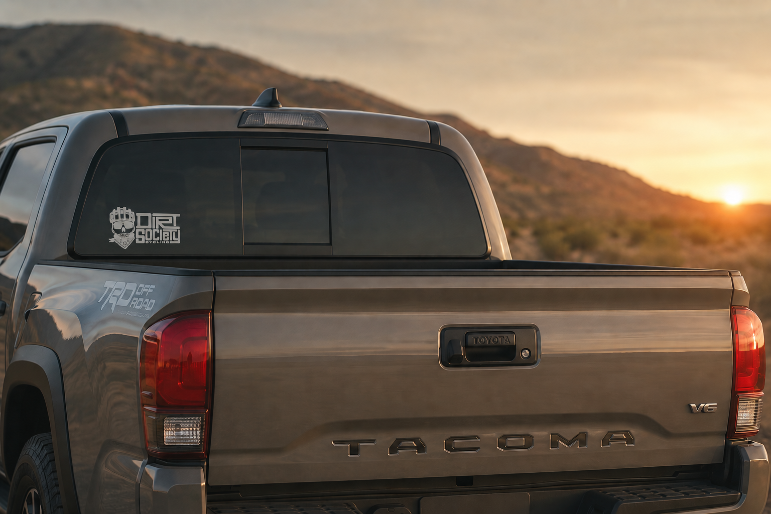 Dirt Society Transfer Sticker - White