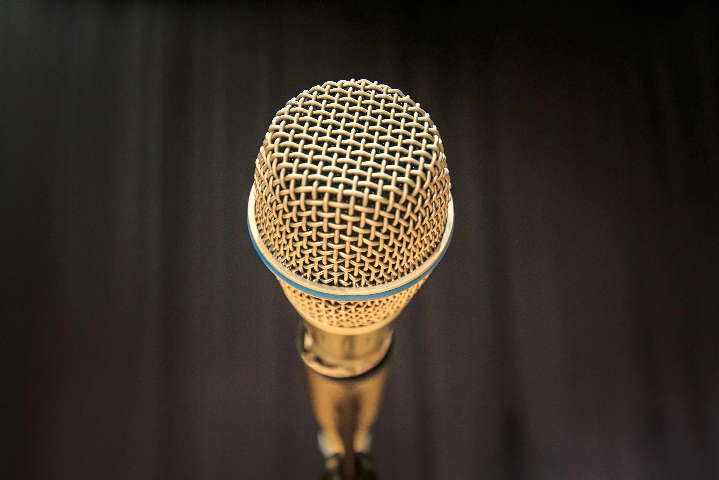 Stage microphone closeup