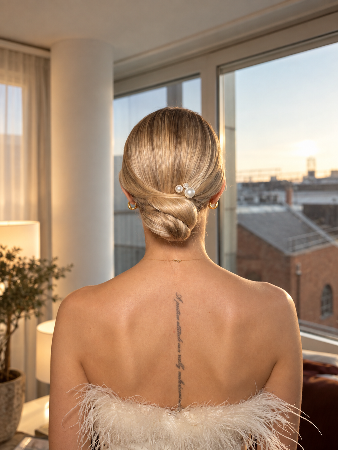 Golden-Hour Bridal Chignon Portrait.png