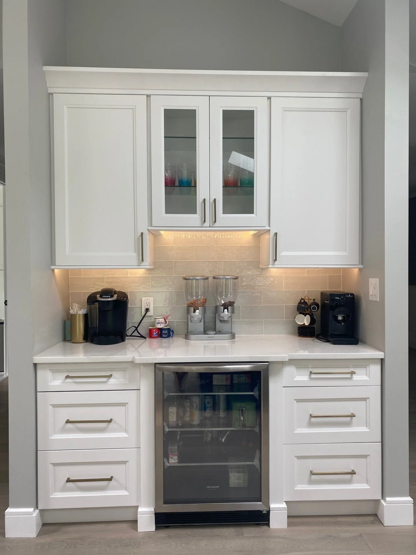 Coffee/beverage bar example designed by Classic Kitchen Designs