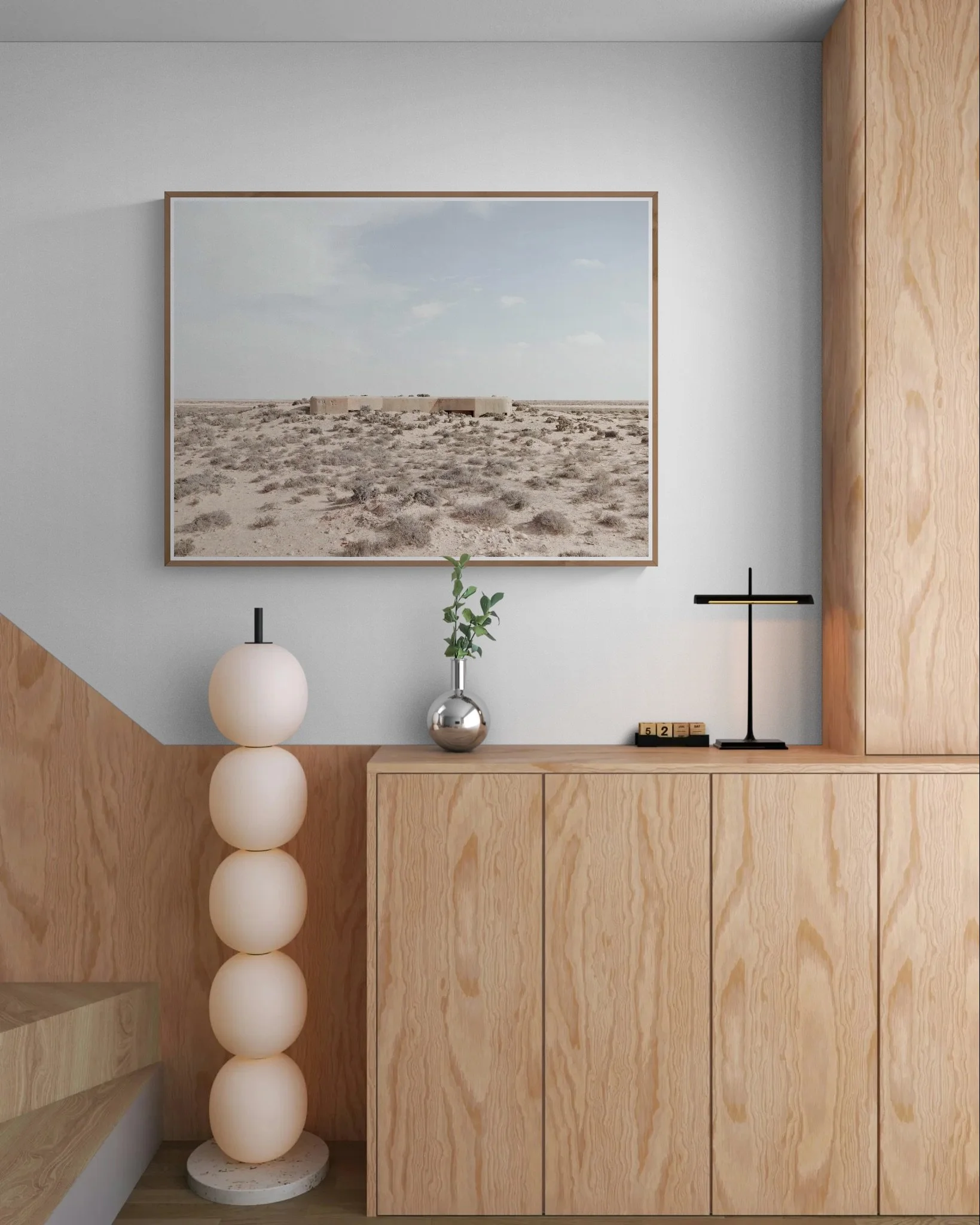 Natural wooden cabinet next to staircase-2.jpeg
