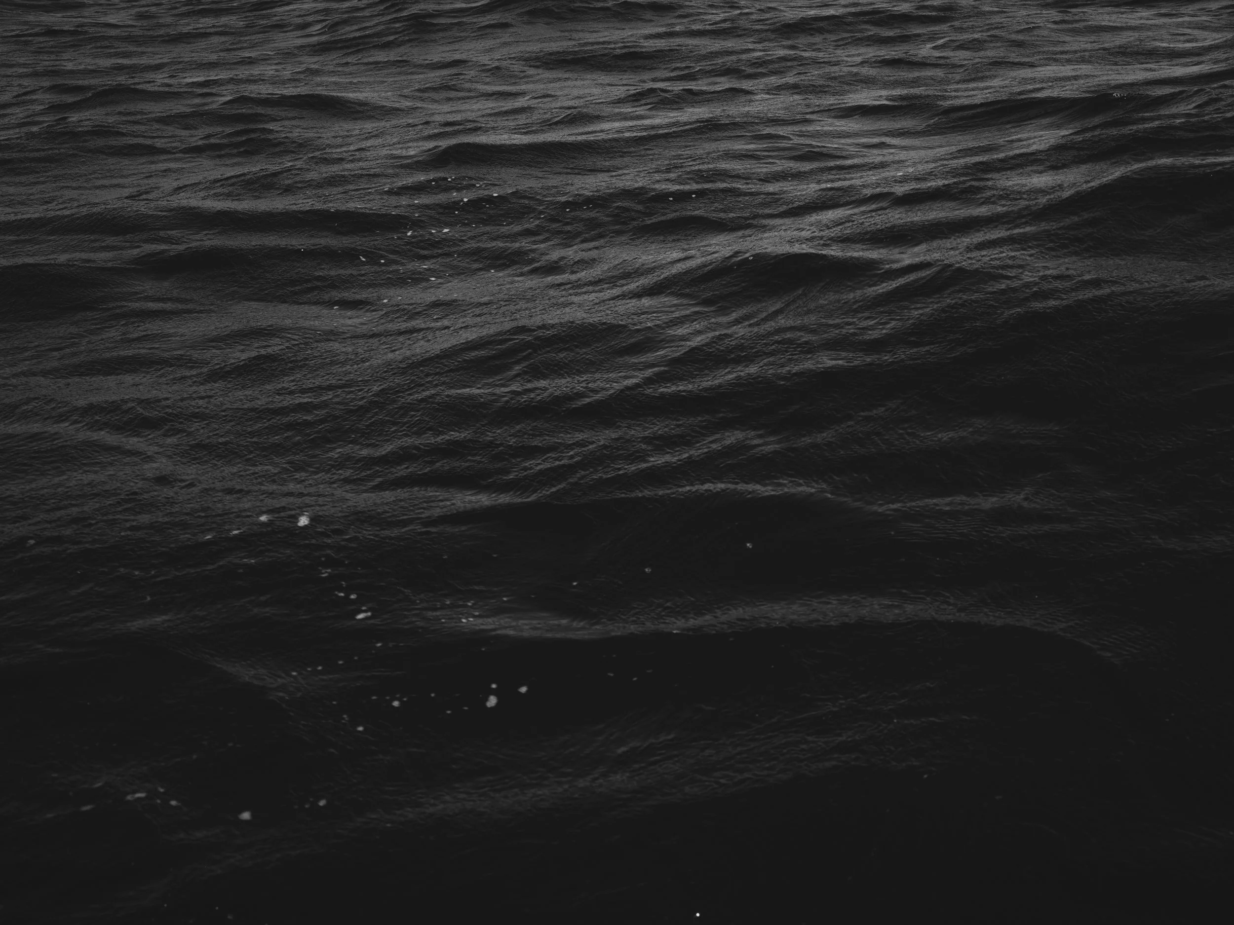 Dark, choppy ocean with waves.
