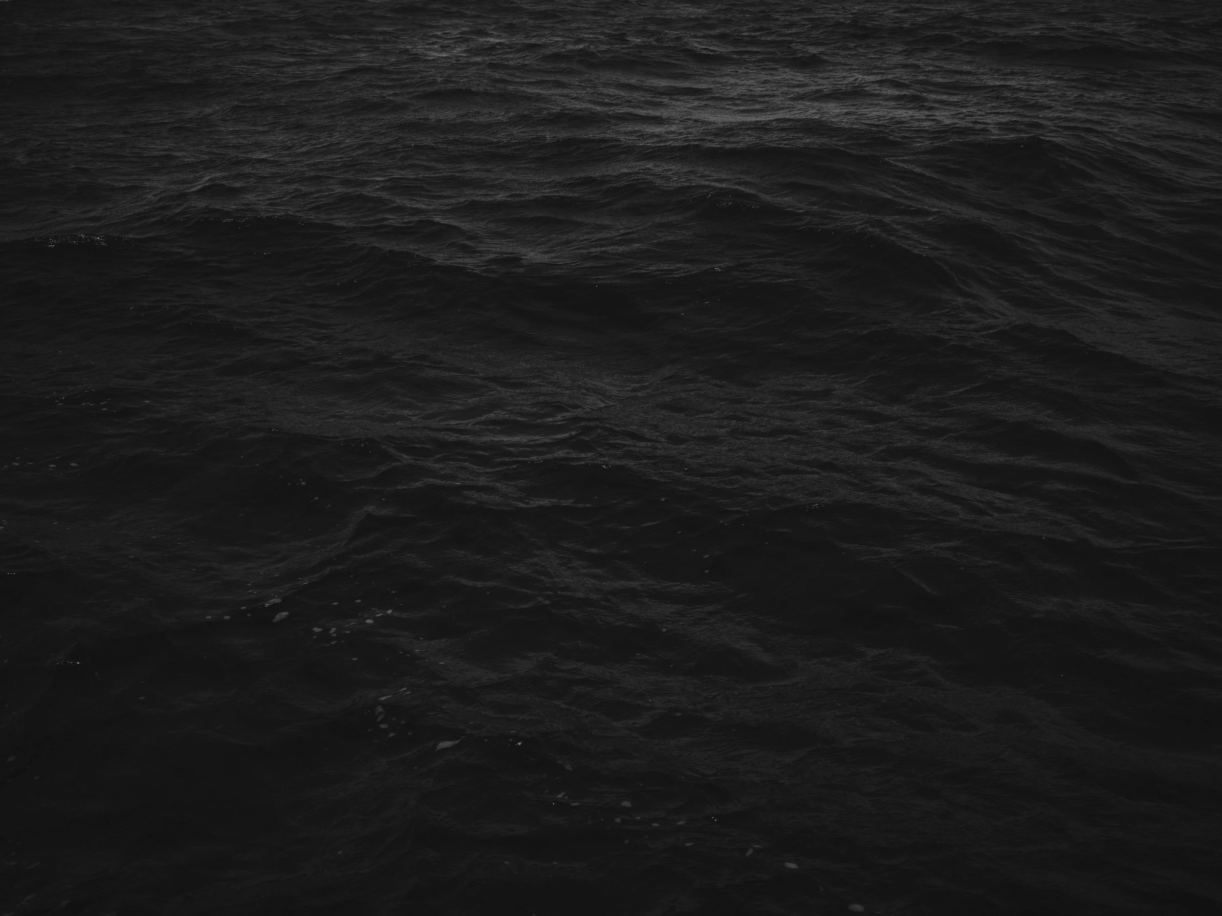 Dark, choppy ocean water with small waves.