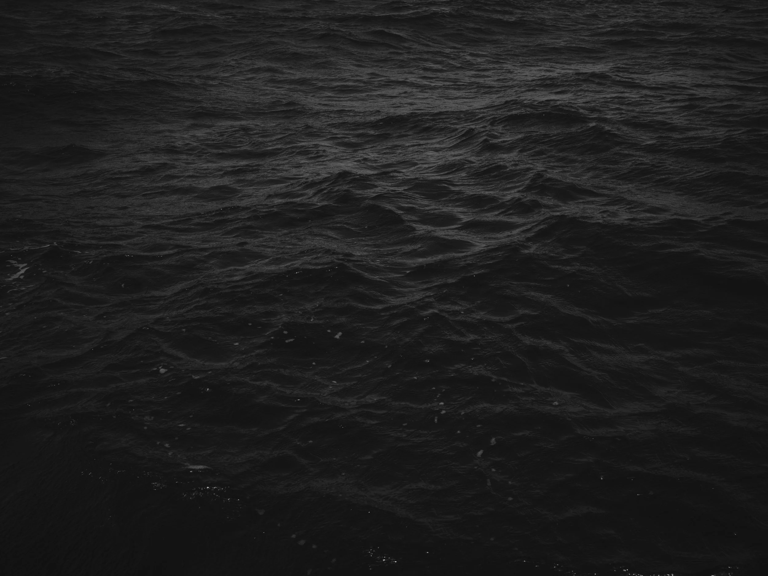 Dark, choppy ocean water with waves and ripples.