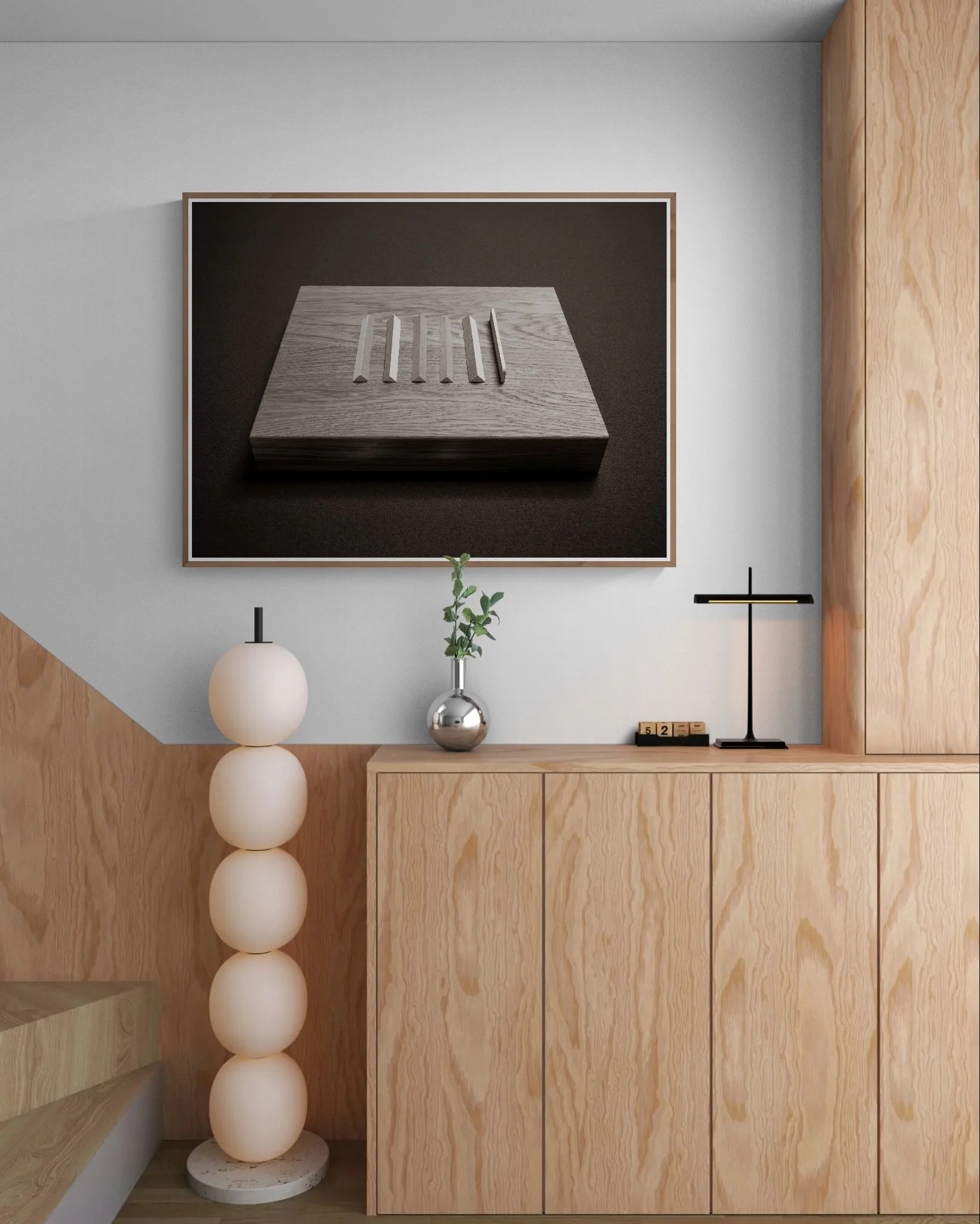 Natural wooden cabinet next to staircase-4.jpeg