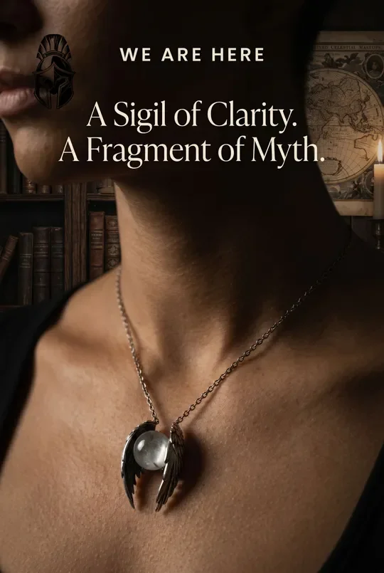 The Valkyrie’s Sight Glass Bead Pendant Necklace