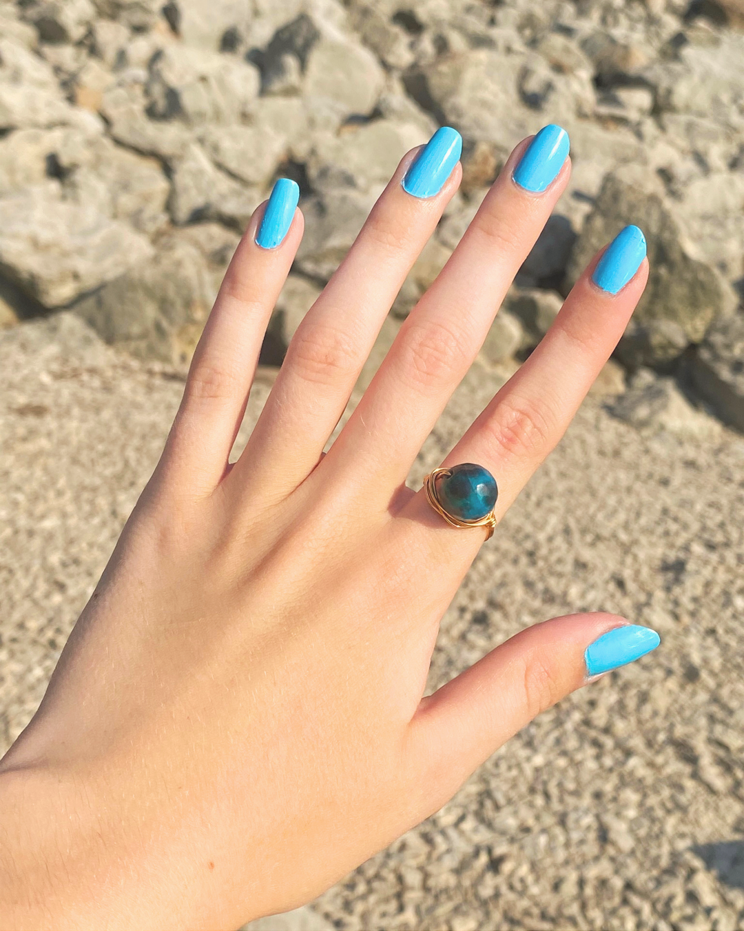 Ocean Agate Ring