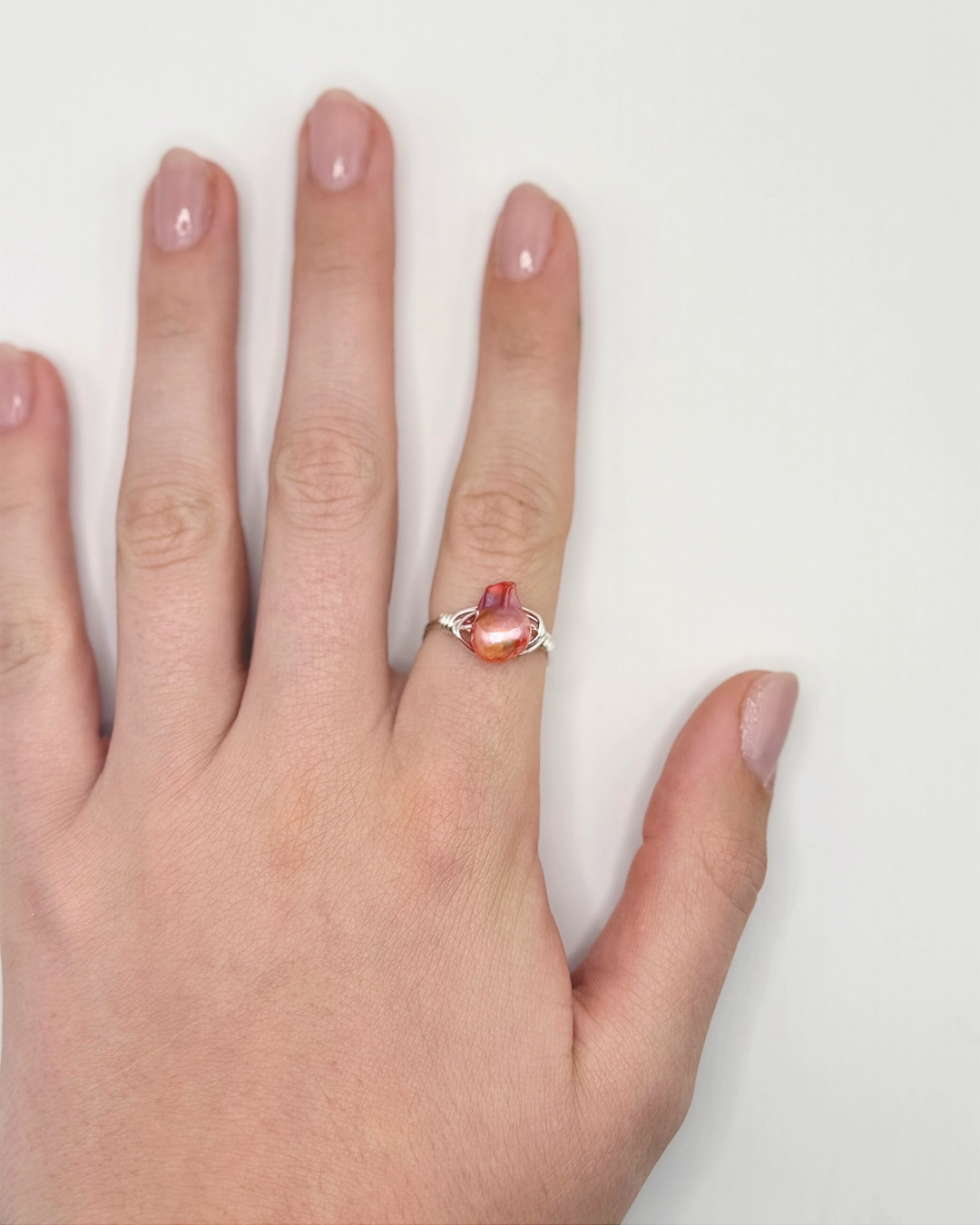 Pink River Pearl Ring