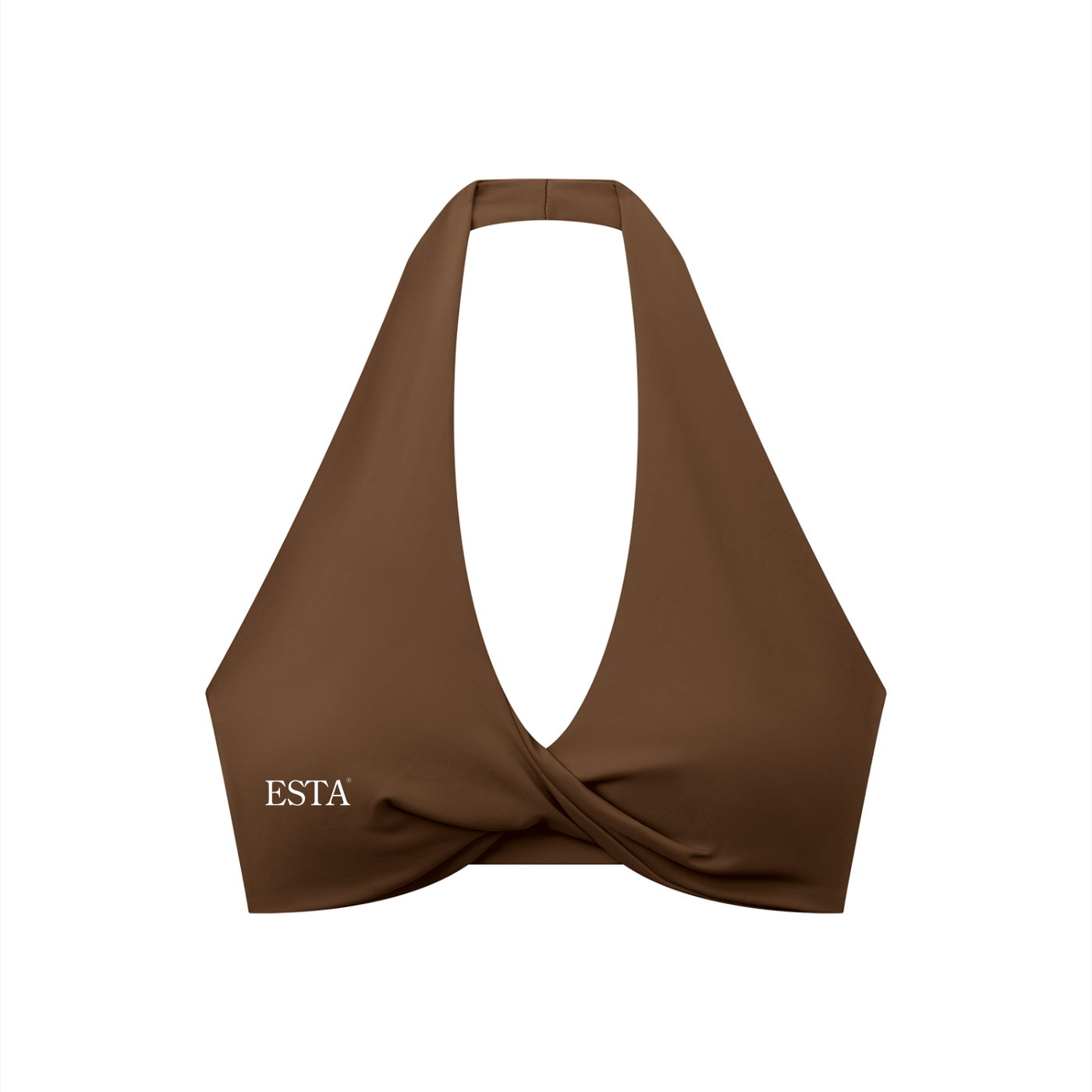 Women's Pleated Halter Sports Bra