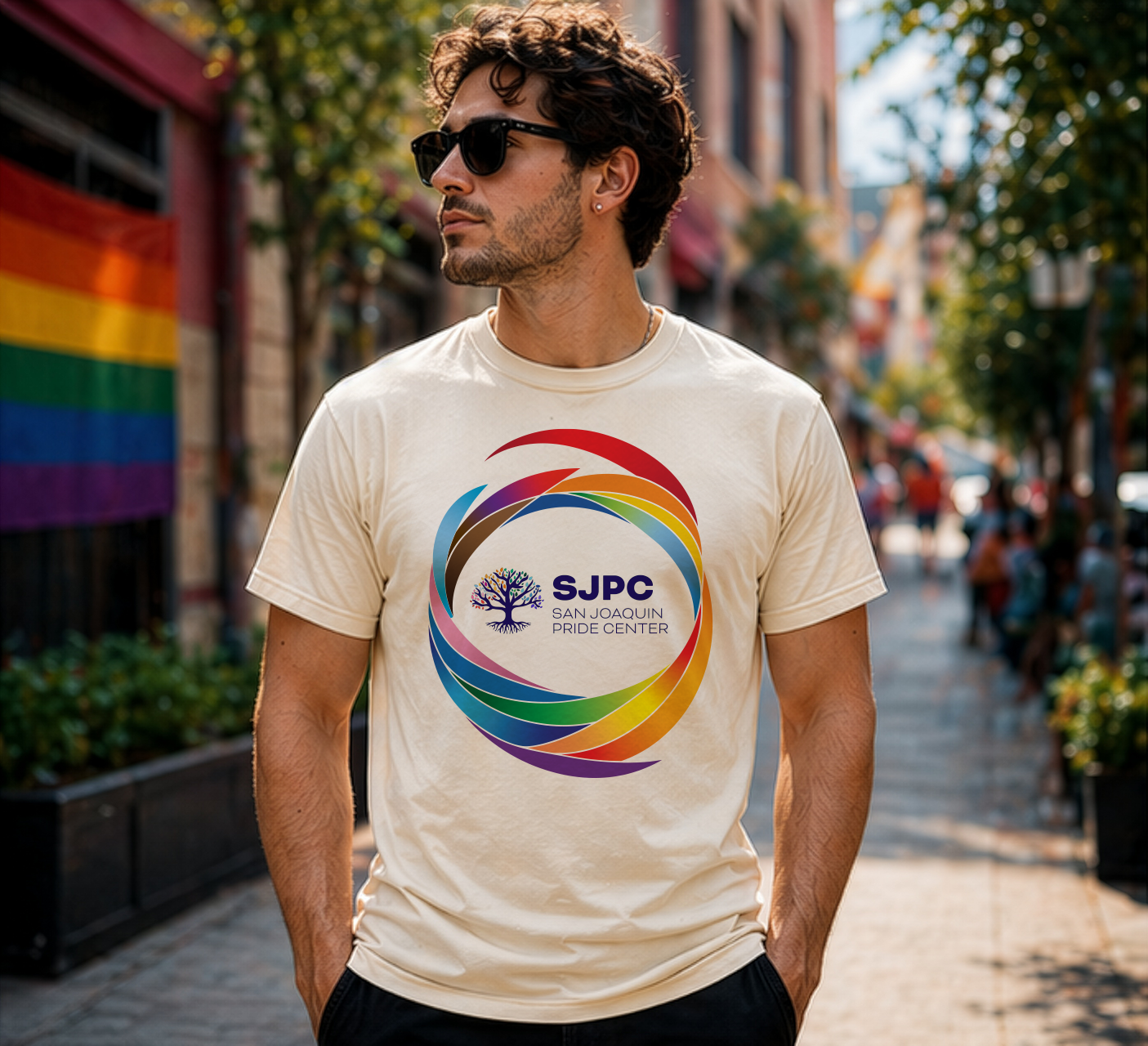 San Joaquin Pride Center Rainbow Unity Tee