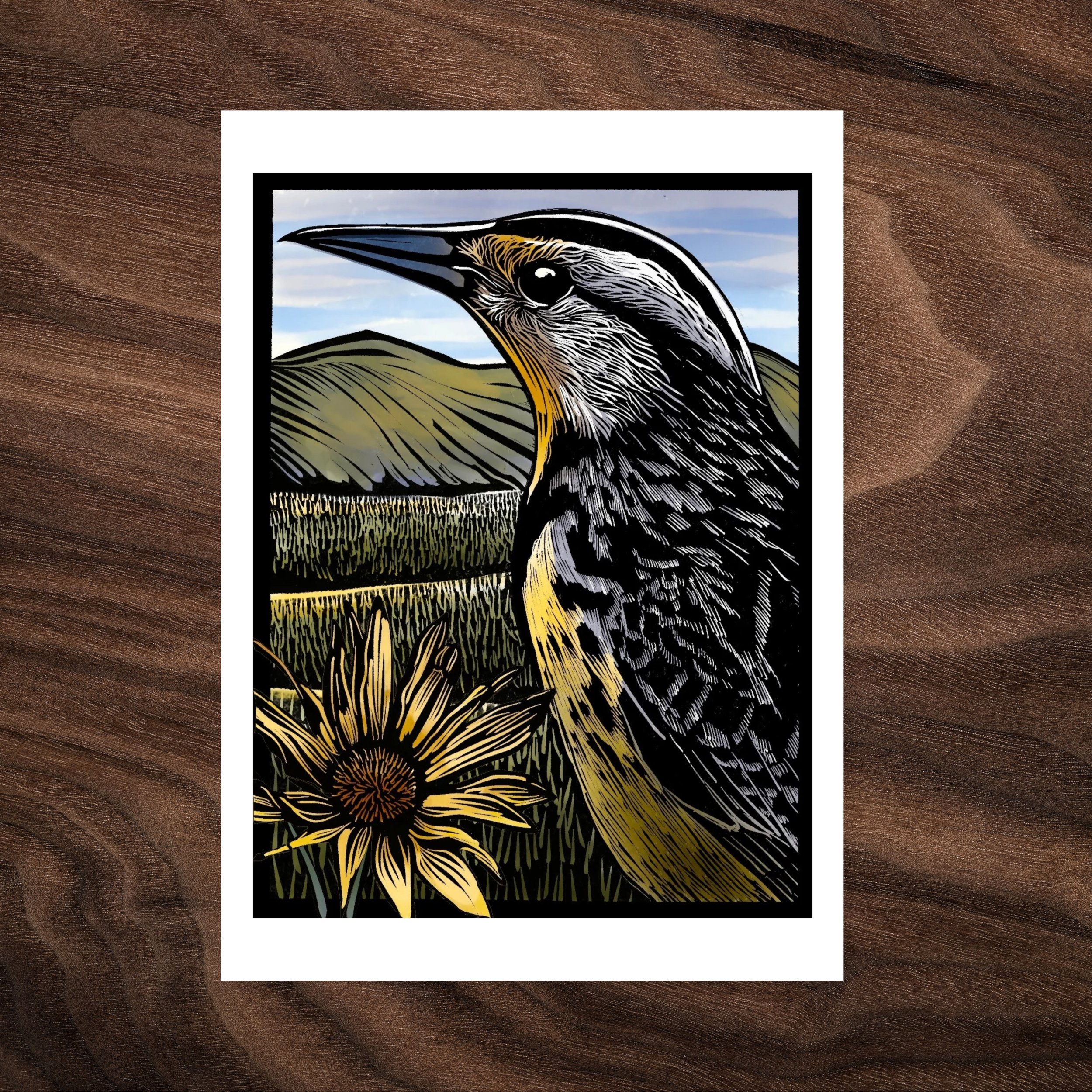 Song of Spring — Western Meadowlark Greeting Card