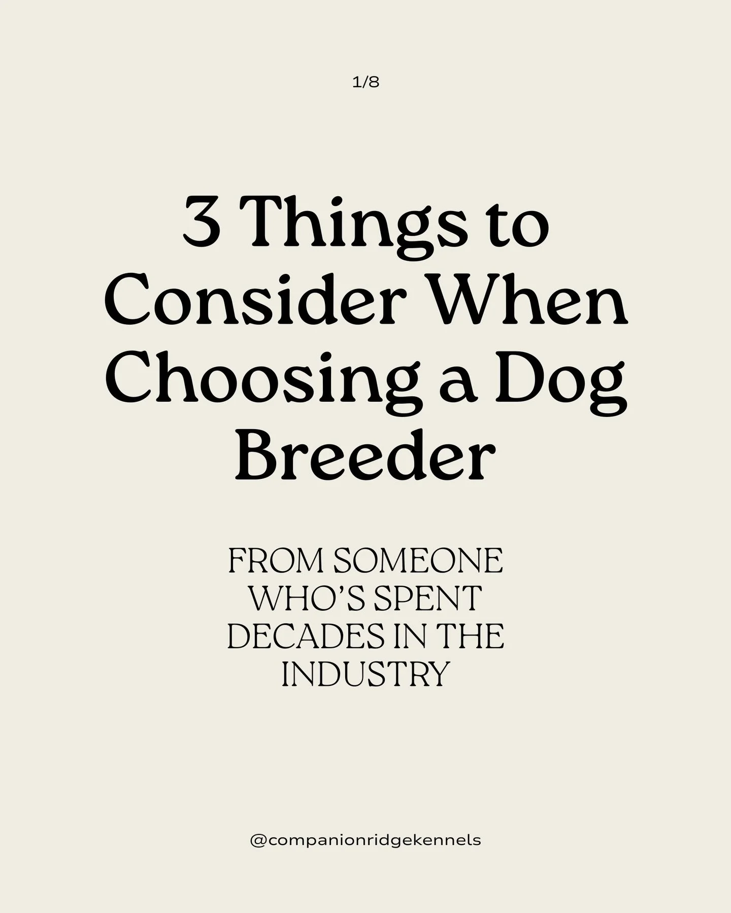 Here are three important things I look for when vetting other breeders. The breeders that take these extra steps show they are more committed to being honest and transparent with their potential buyers. 

I hope these tips help you in your journey to