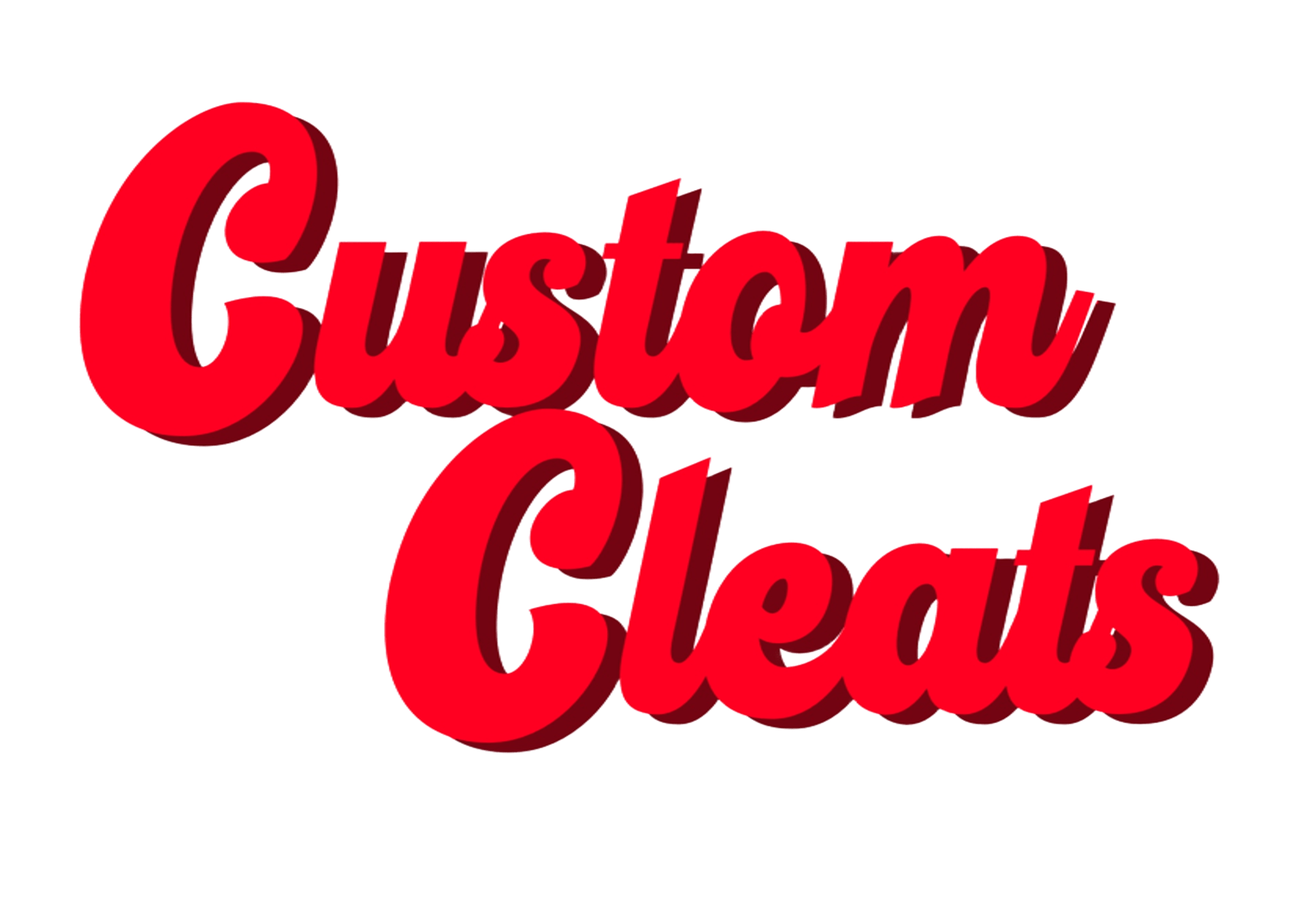 Red 3D text saying "Custom CAD Creations" with a shadow effect.