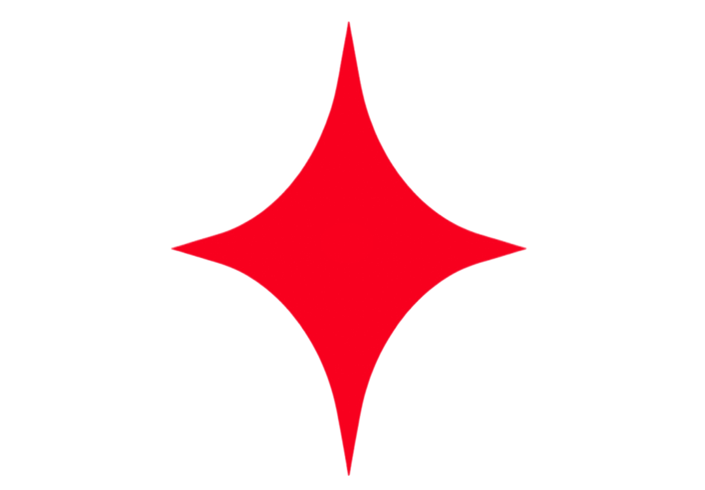 Red stylized star shape on a black background