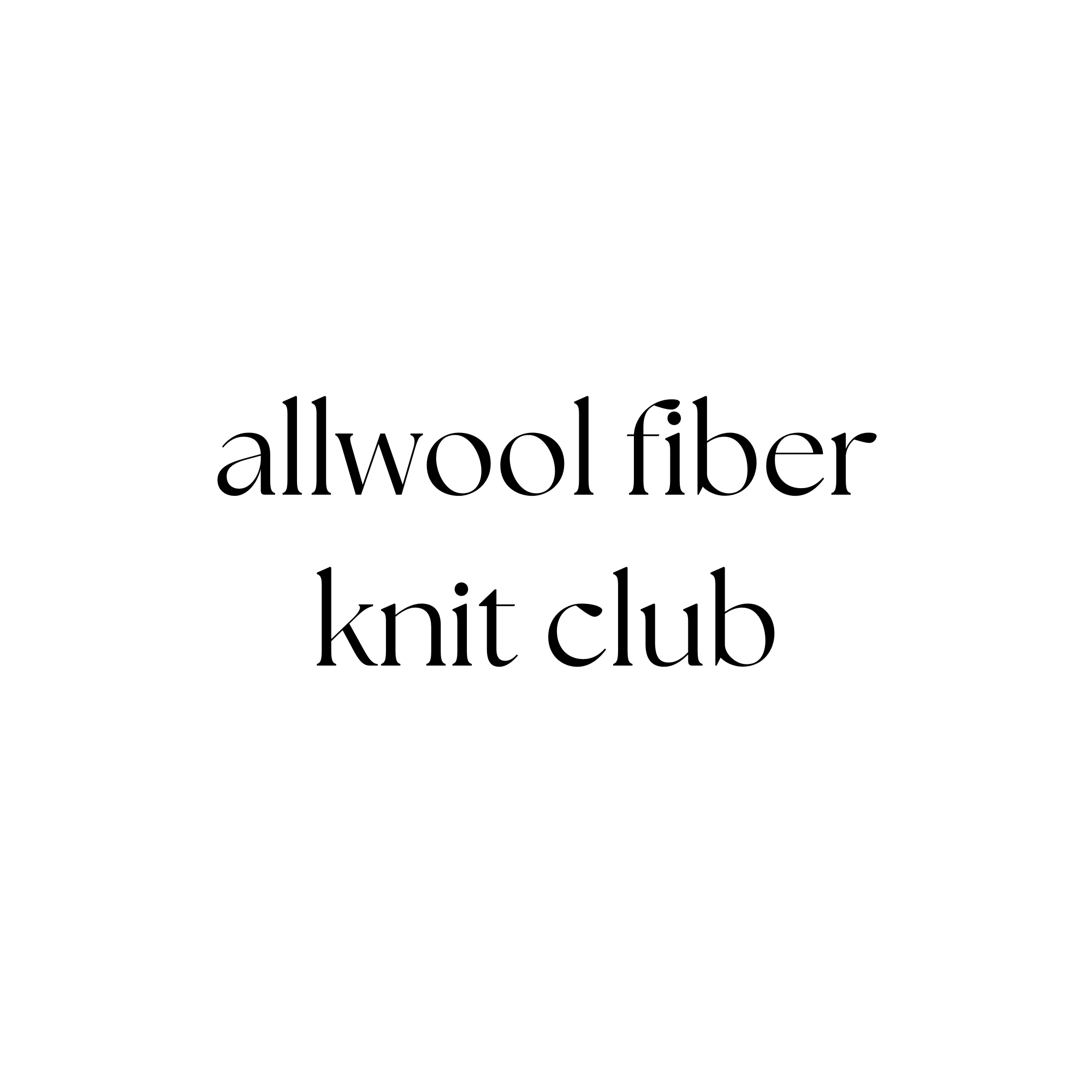 Allwool Fiber Morning Knit Club