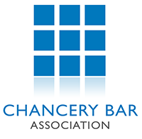 Logo of Chancery Bar Association with a grid of twelve blue squares and the organization’s name below