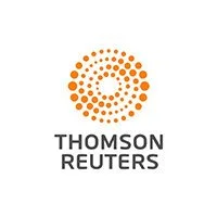 Thomson Reuters logo with orange circular design above the text