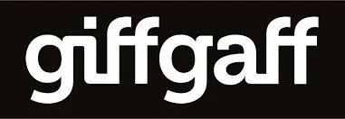 Giffgaff logo on a black background