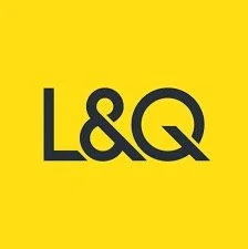 Yellow background with black text displaying 'L&Q'