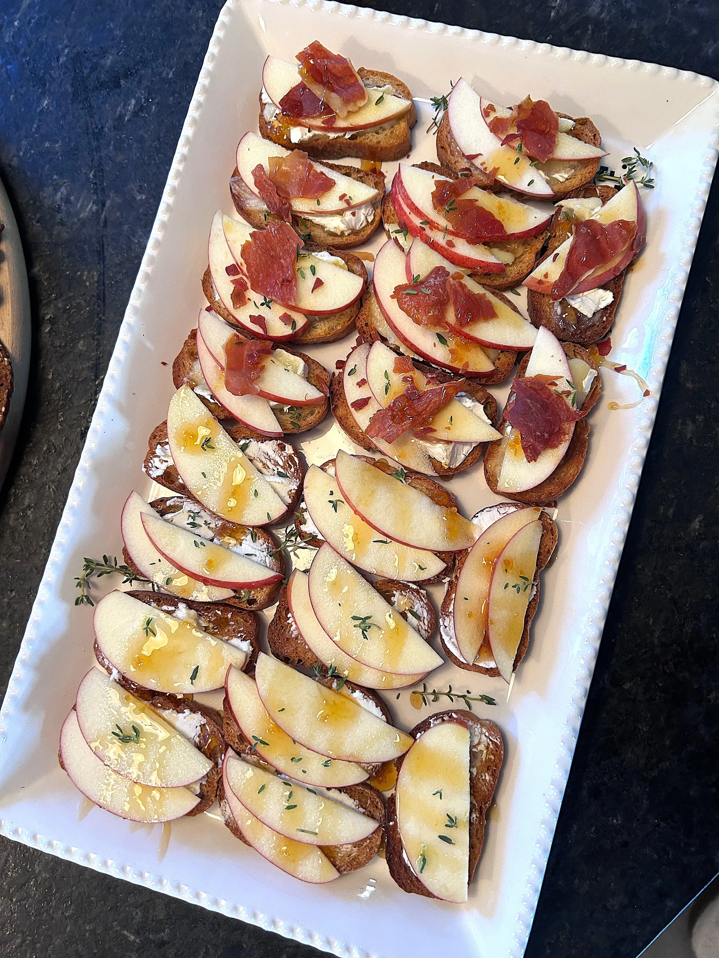 Apple Brie Bites with hot honey