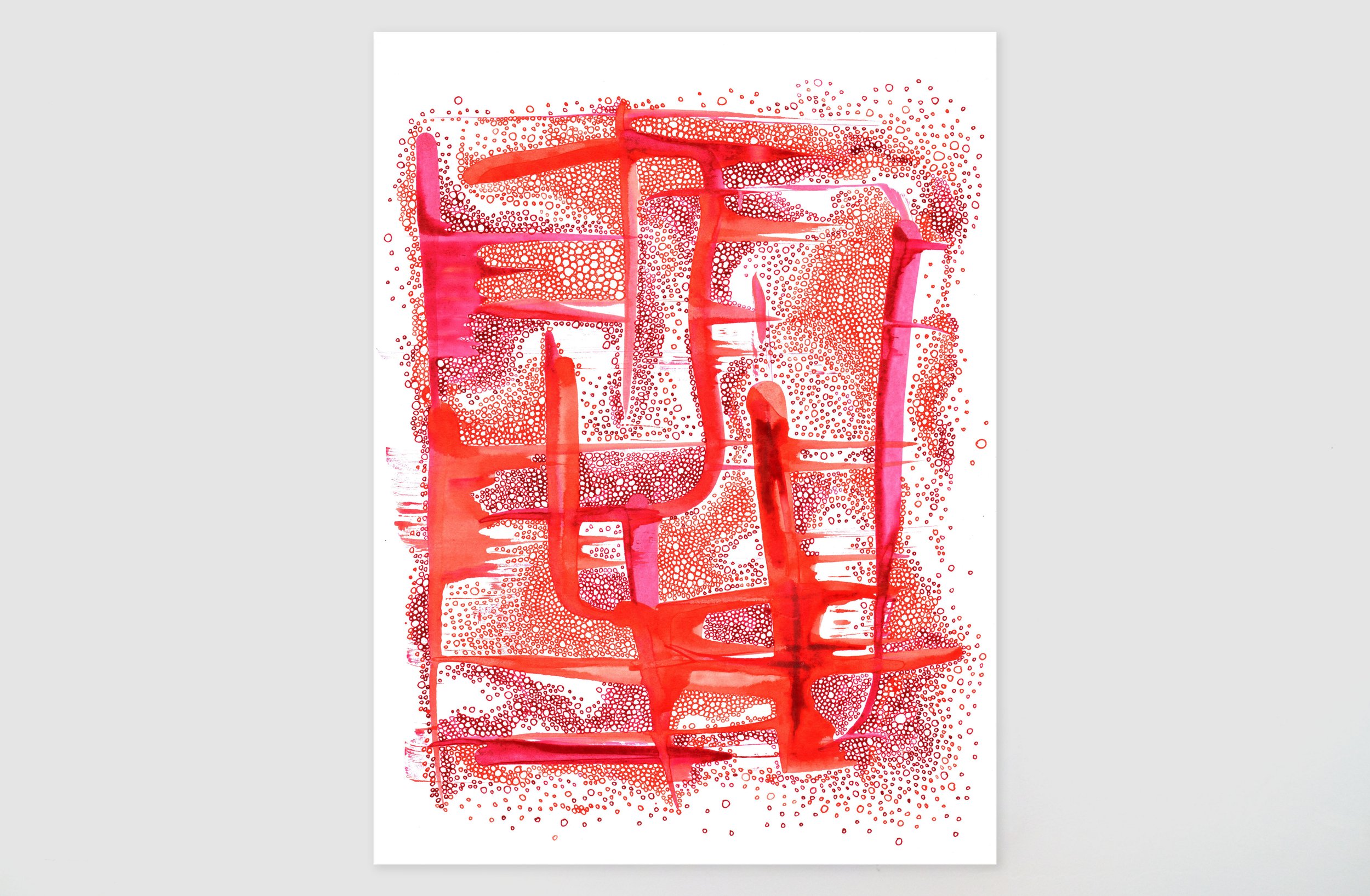   Dissolving (2025)  
Ink on paper | 9" x 12" 