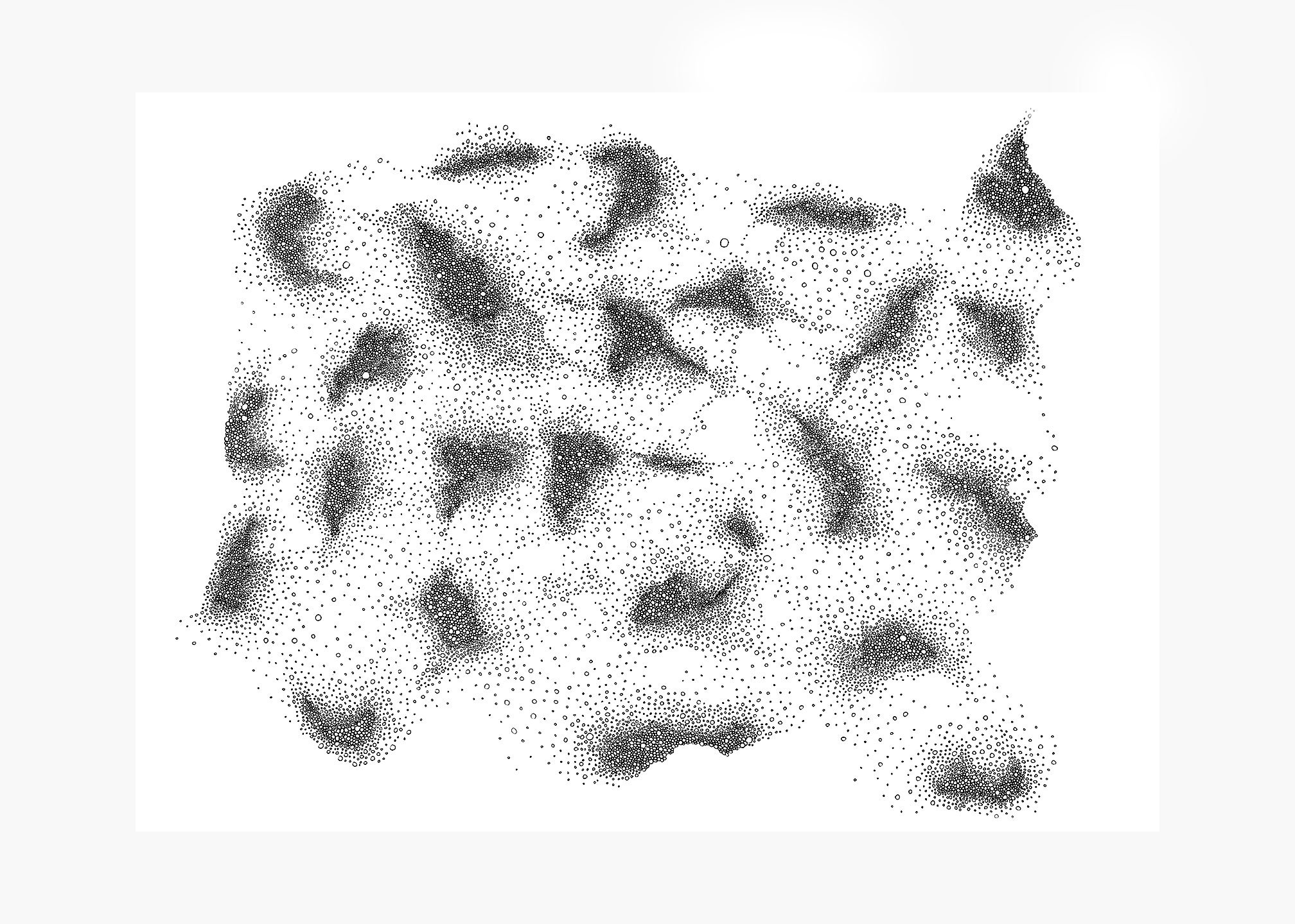   Scattered in the Mind (2021)  
Ink on paper | 24" x 18" 