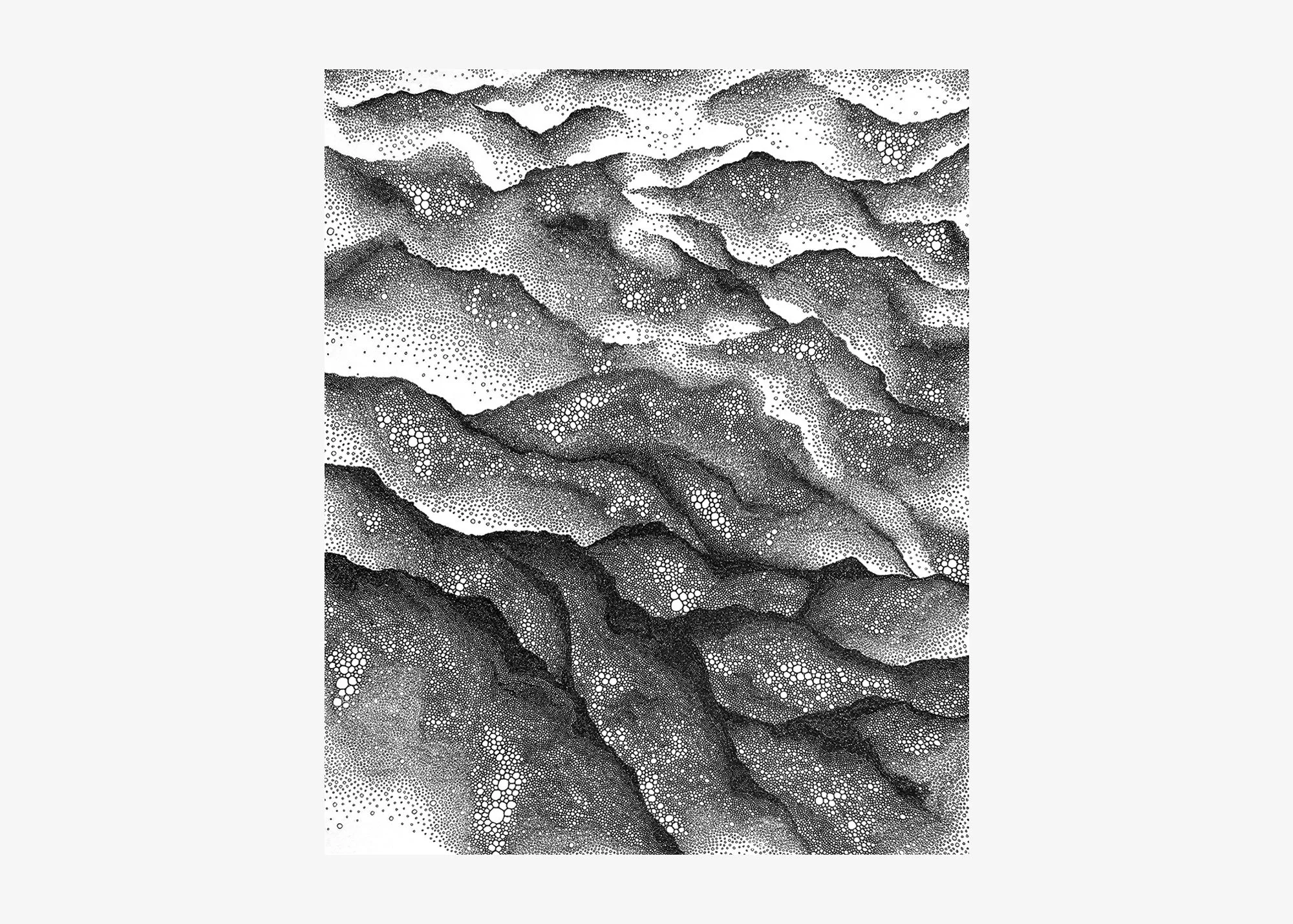   Out of Sync (2022)  
Ink on paper | 14" x 17" 