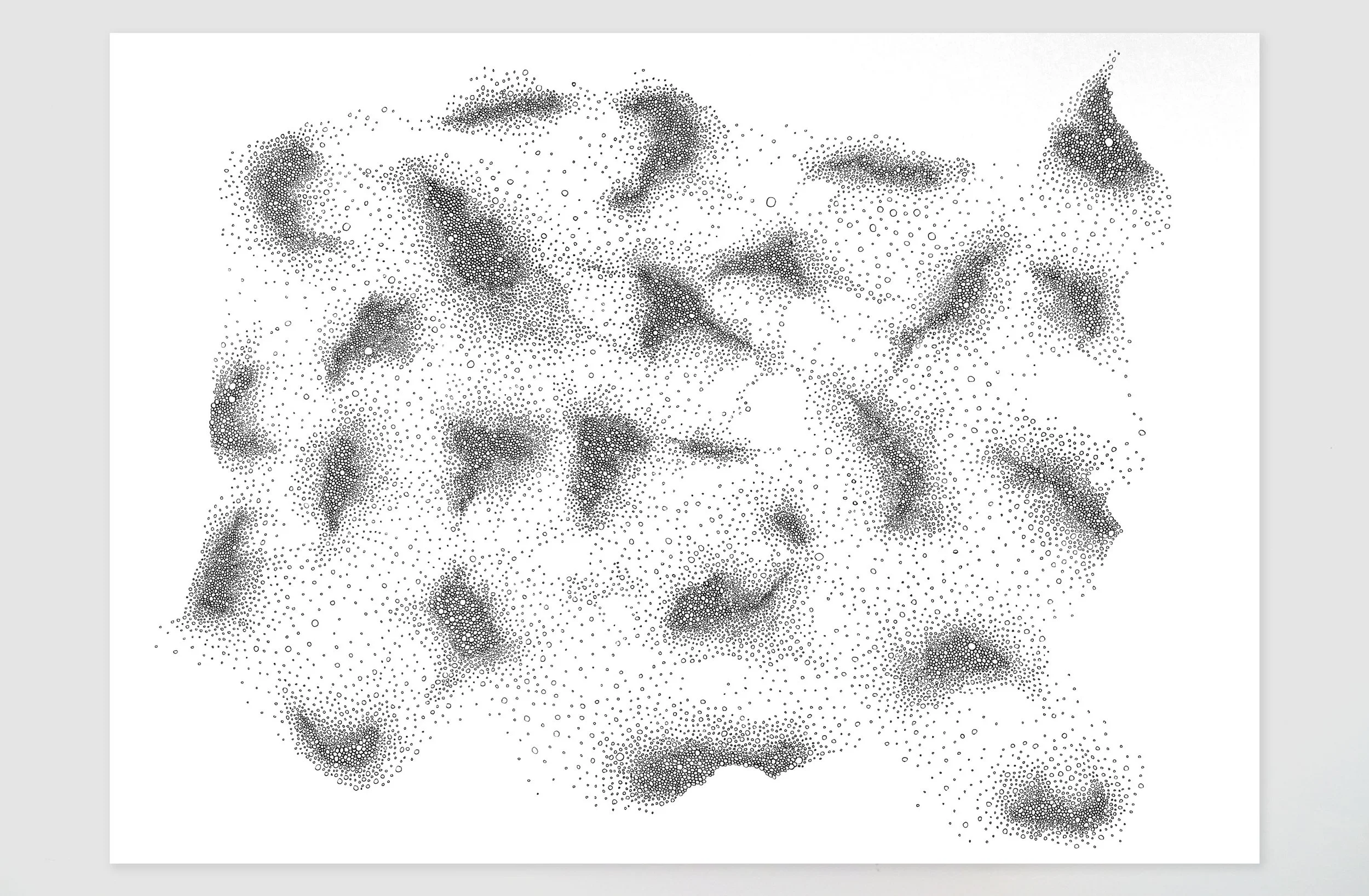   Scattered in the Mind (2021)  
Ink on paper | 24" x 18" $920 (w/o frame) | $1,120 (w/ frame) 