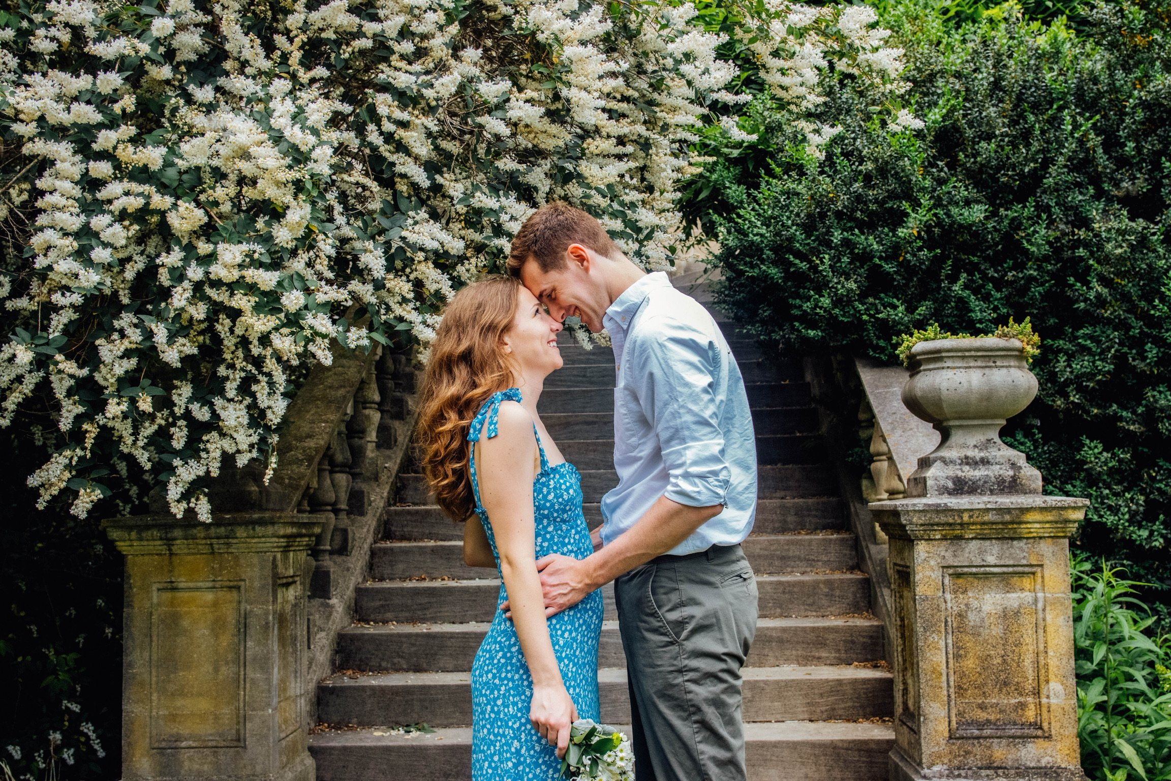 Washington DC Engagement Photoshoot Garden