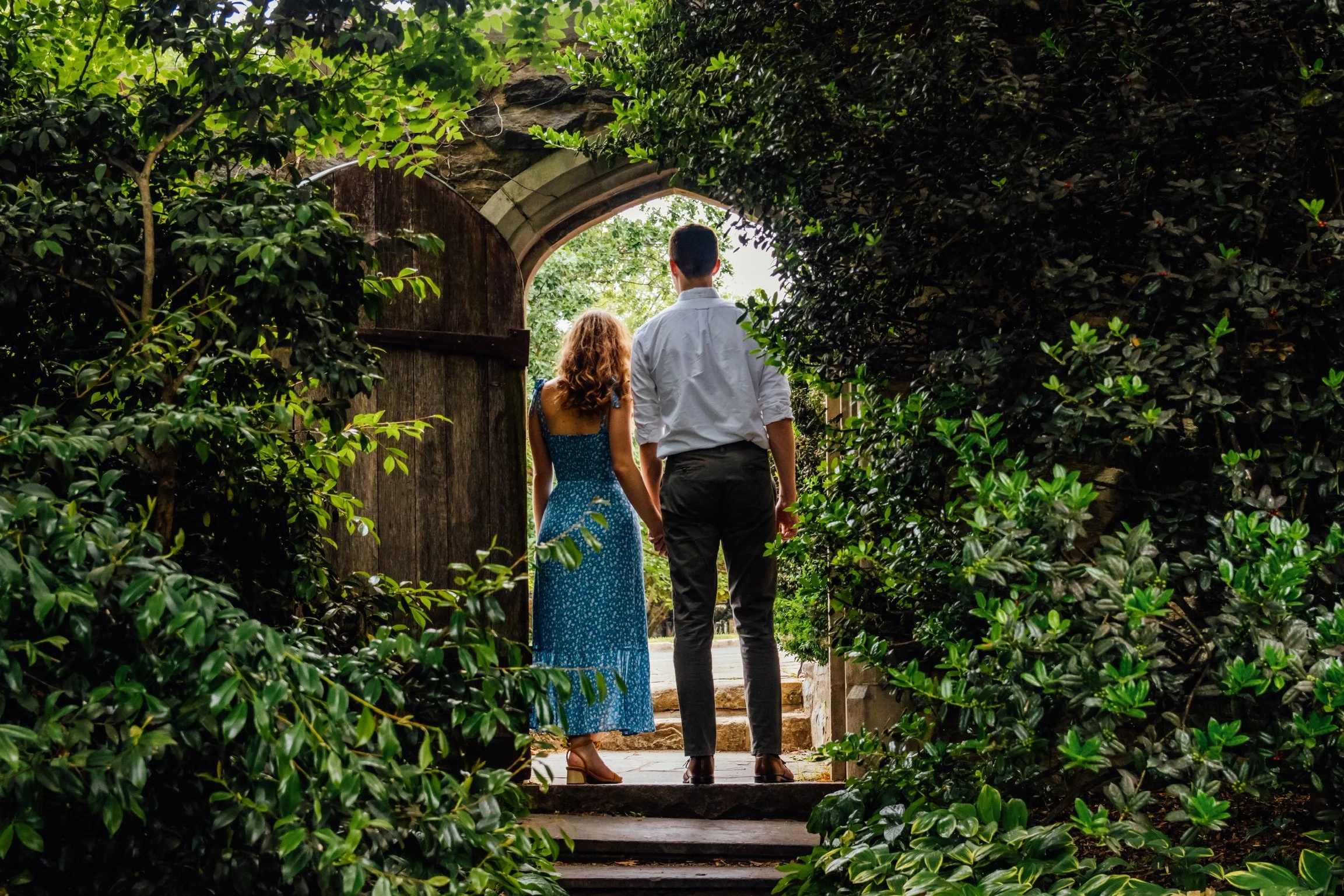Washington DC Engagement Photoshoot Garden