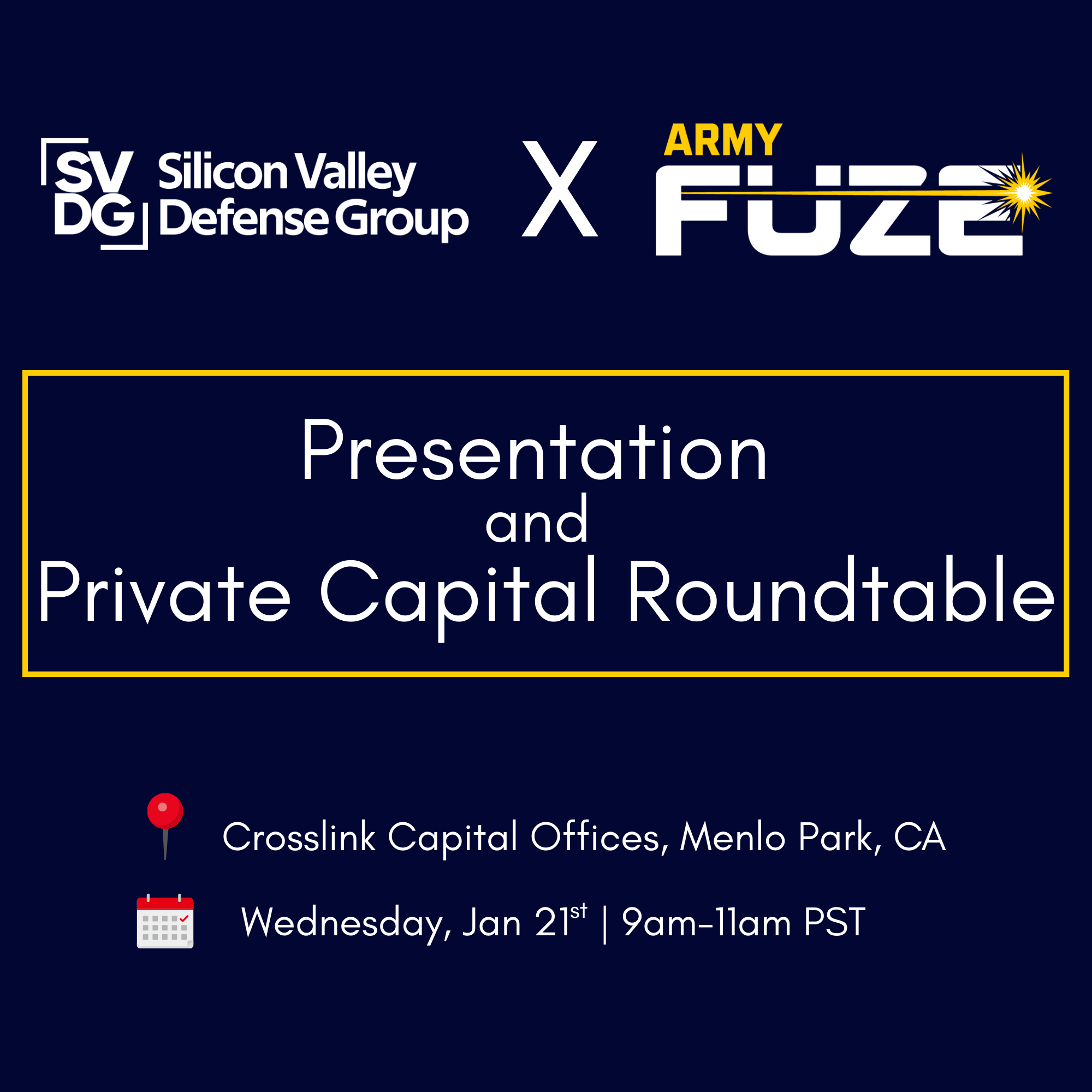 Copta Round Table Army FUZE: Presentation & Private Capital Roundtable — SVDG