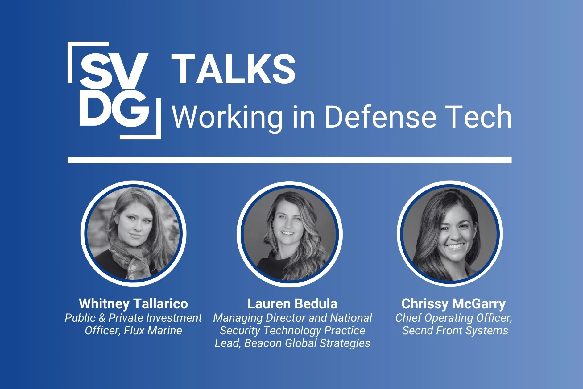 SVDG Talks Working in Defense Tech