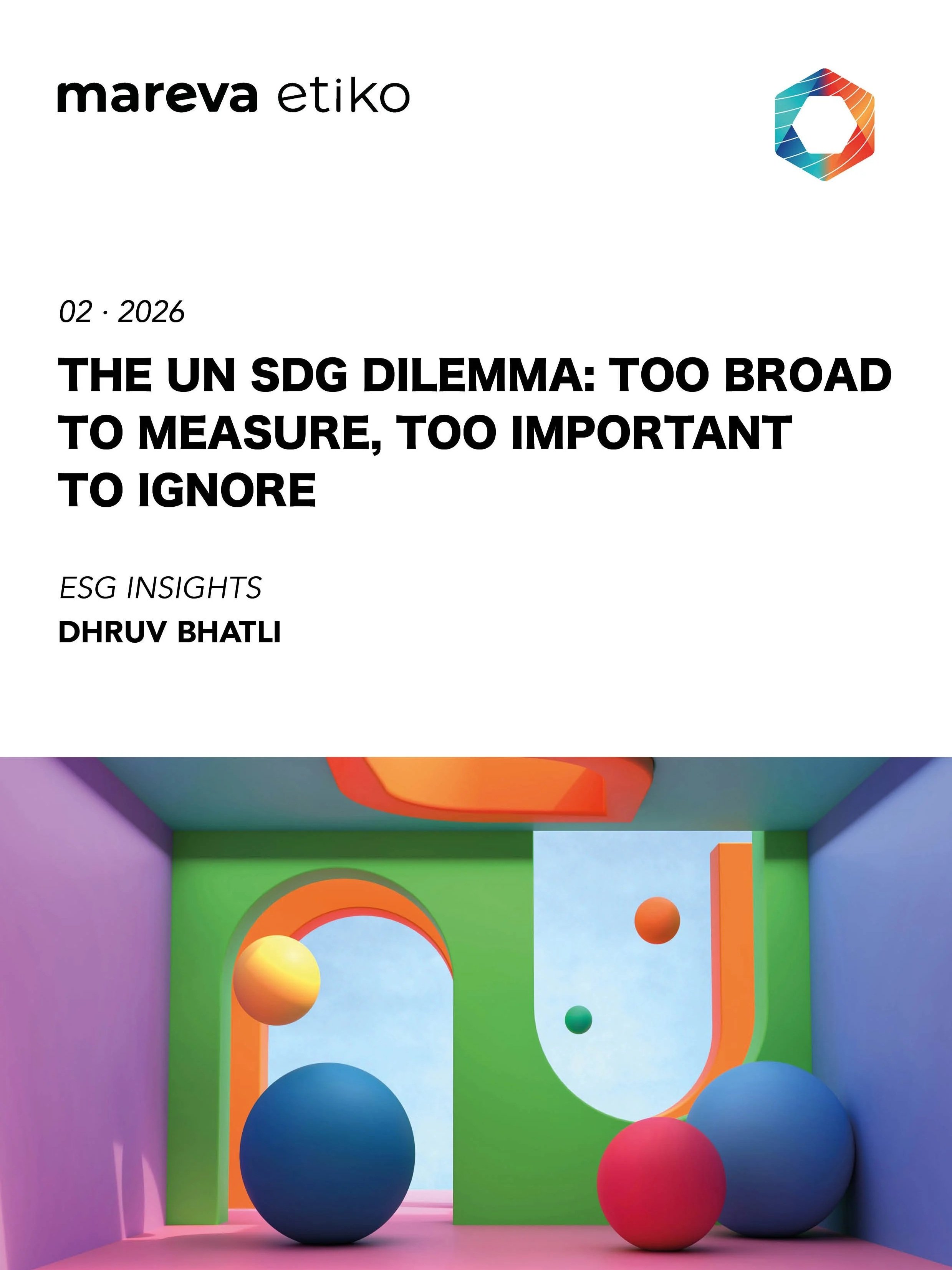 UN Sustainable Development Goals · Mareva Etiko · ESG Excellence · Insights on Sustainability · ESG AI Readiness · ESG Transformation · Research and Publications on ESG, CSR, Impact Investing and Sustainability · Europe Based · Tech Based Solutions