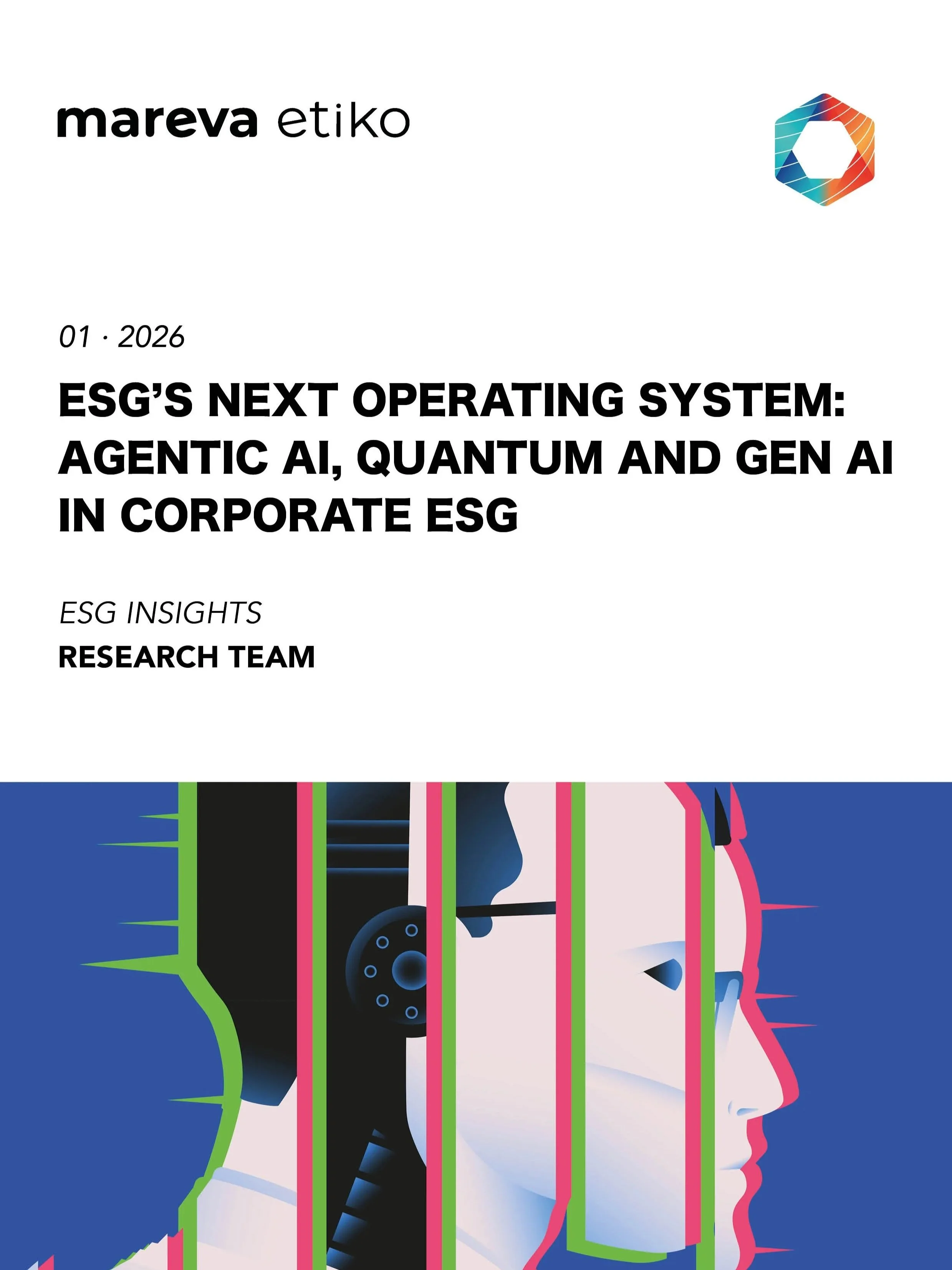 Article "ESG's Next Operating System: Agentic AI, Quantum and Gen AI in Corporate ESG" · Mareva Etiko · ESG Excellence · Insights on Sustainability · ESG AI Readiness · ESG Transformation · Research on ESG and CSR
