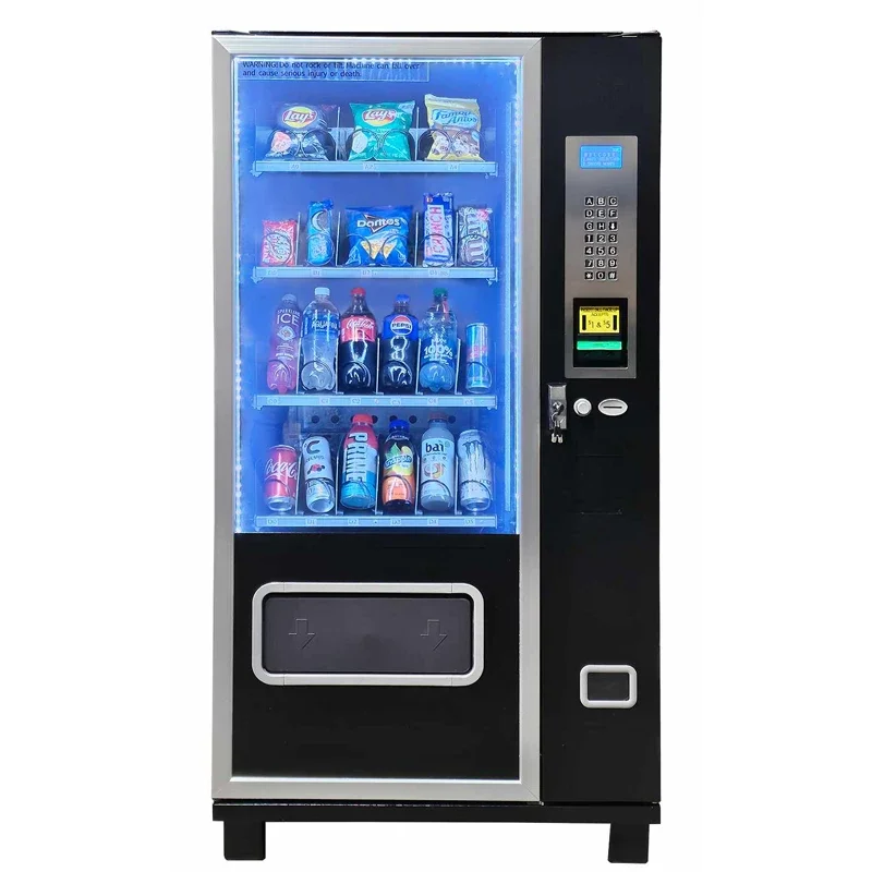 Small Glass Front Slim Snack and Soda Vending Machine