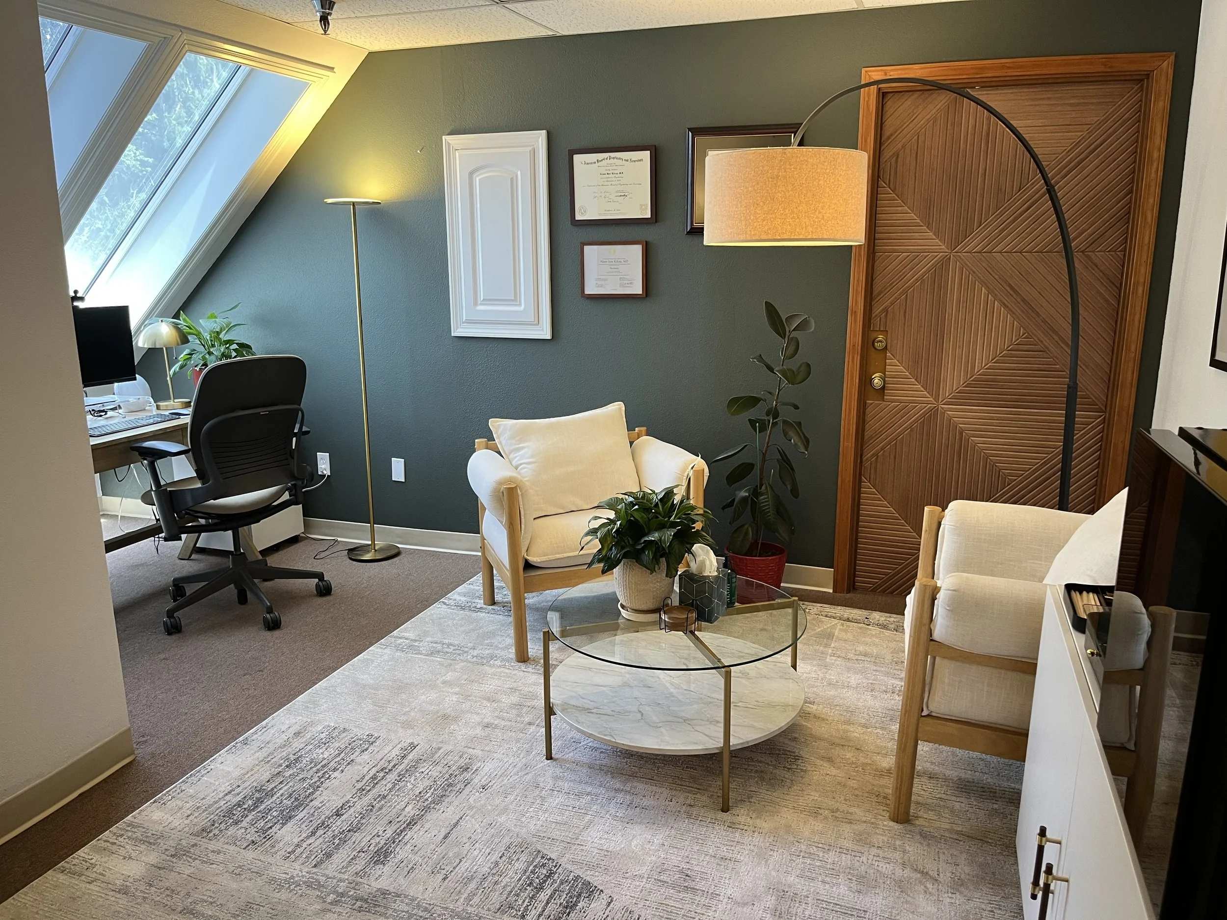 Psychiatrist in Lake Oswego, Oregon offering medication management and therapy.