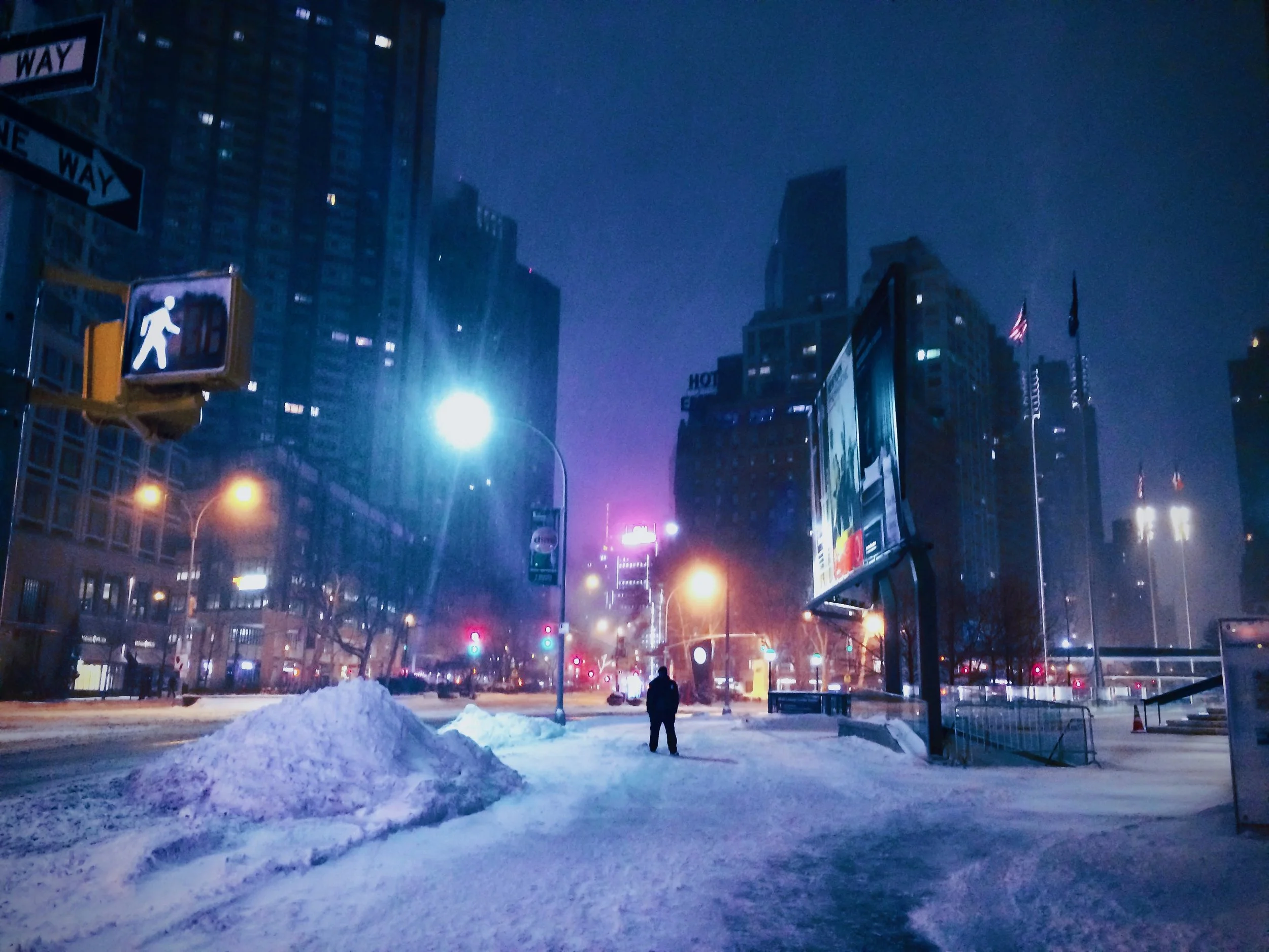 Columbus Circle, Snowbound