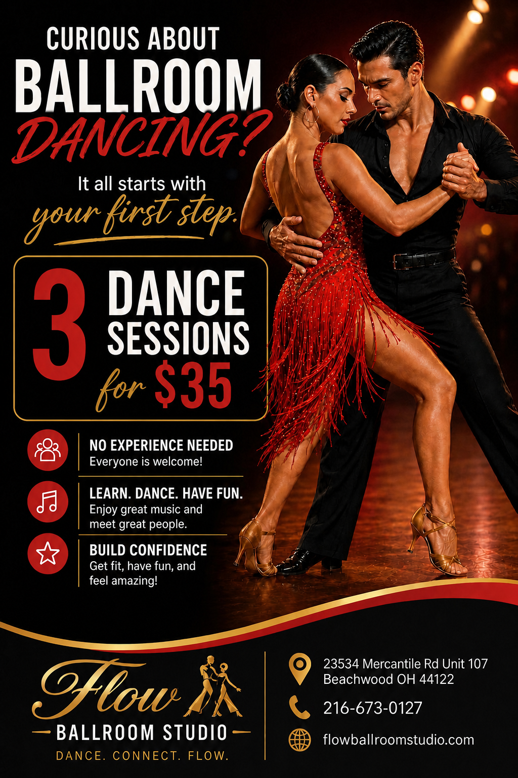 3 Dance Sessions for $35