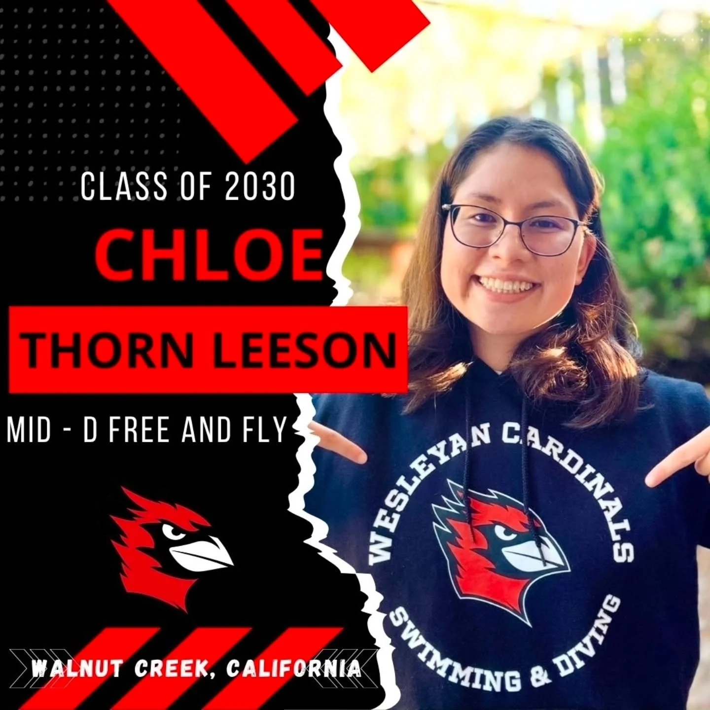 Congrats to Chloe on committing to Wesleyan University for swimming and academics! ✨️🏊&zwj;♀️📚 So proud of your hard work. Go Chloe and go Cardinals! ❤️

#wesleyanswimanddive #studentathlete #CollegeSwimming #OrindaAquatics