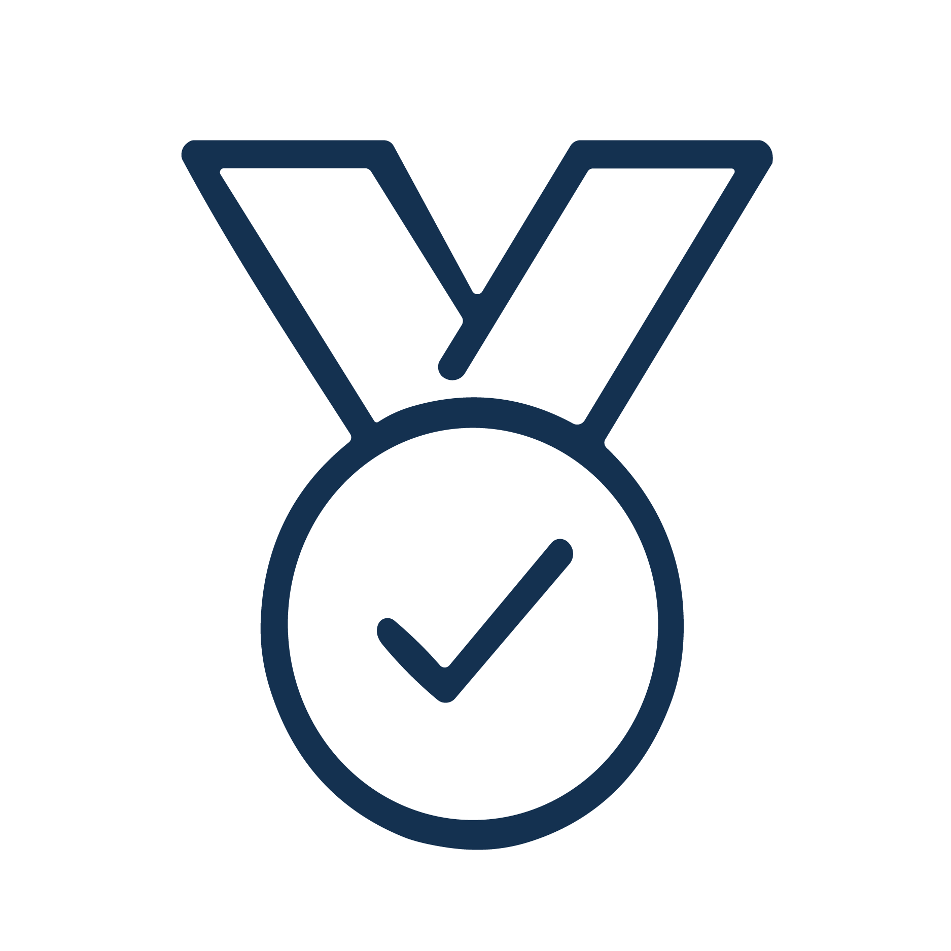 Line drawing of a clock with the hands pointing to 3:00 and a check mark below it, indicating correctness or completion.