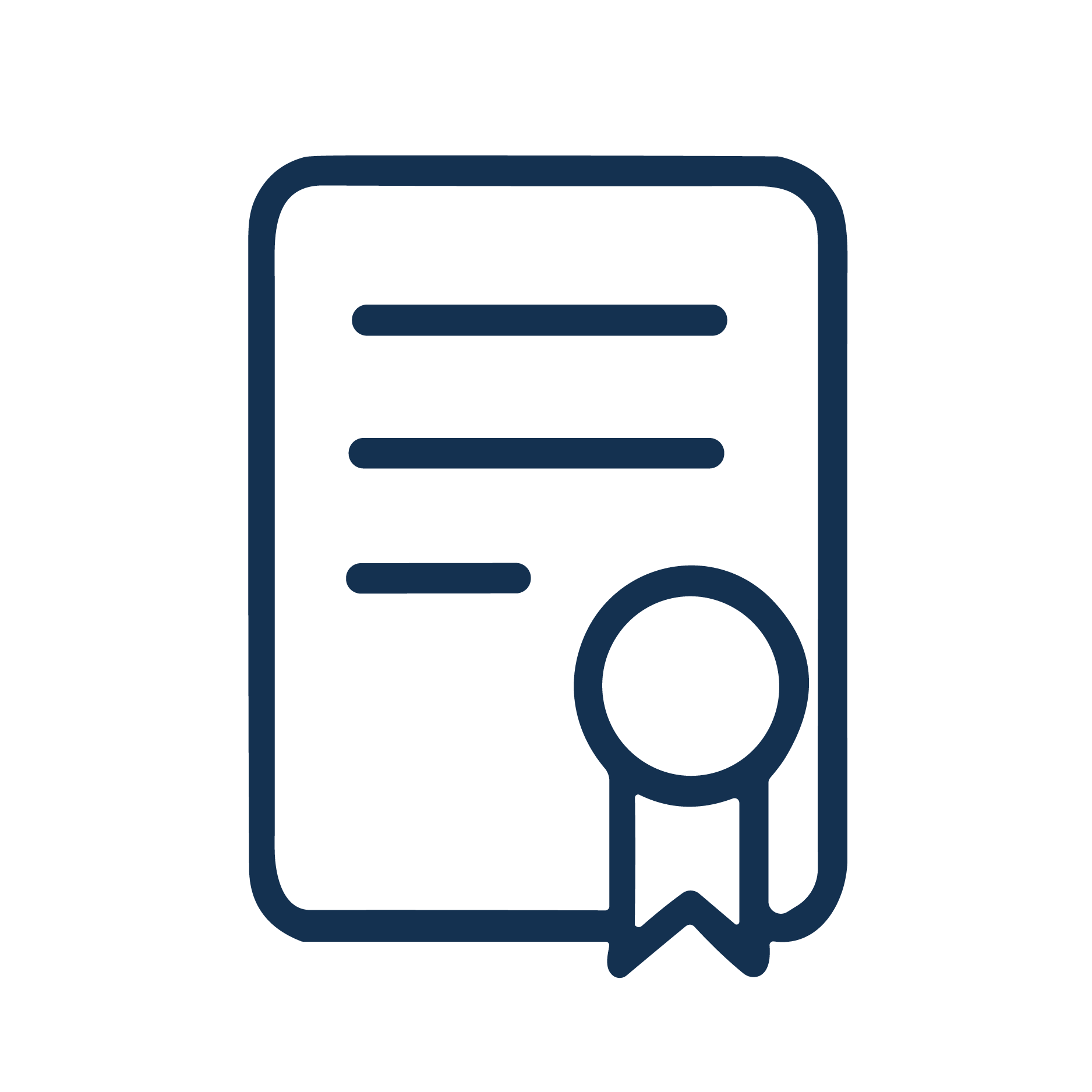 Outline of a book with a bookmark and quote bubble.