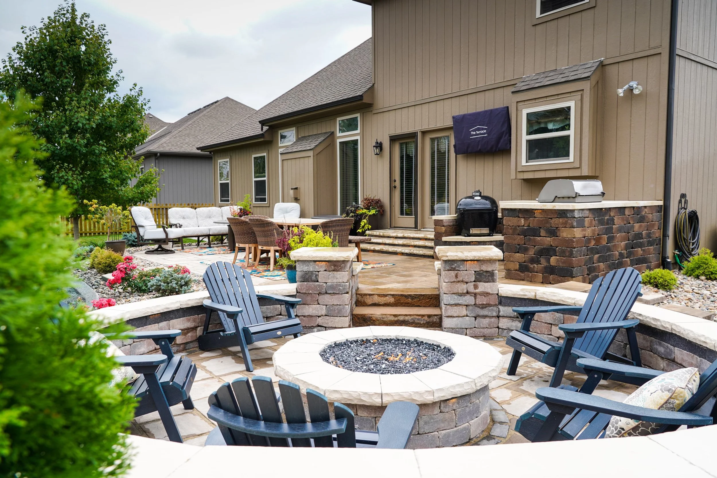 Paver patio from a project Jake worked on before founding Show Me Stoneworks.