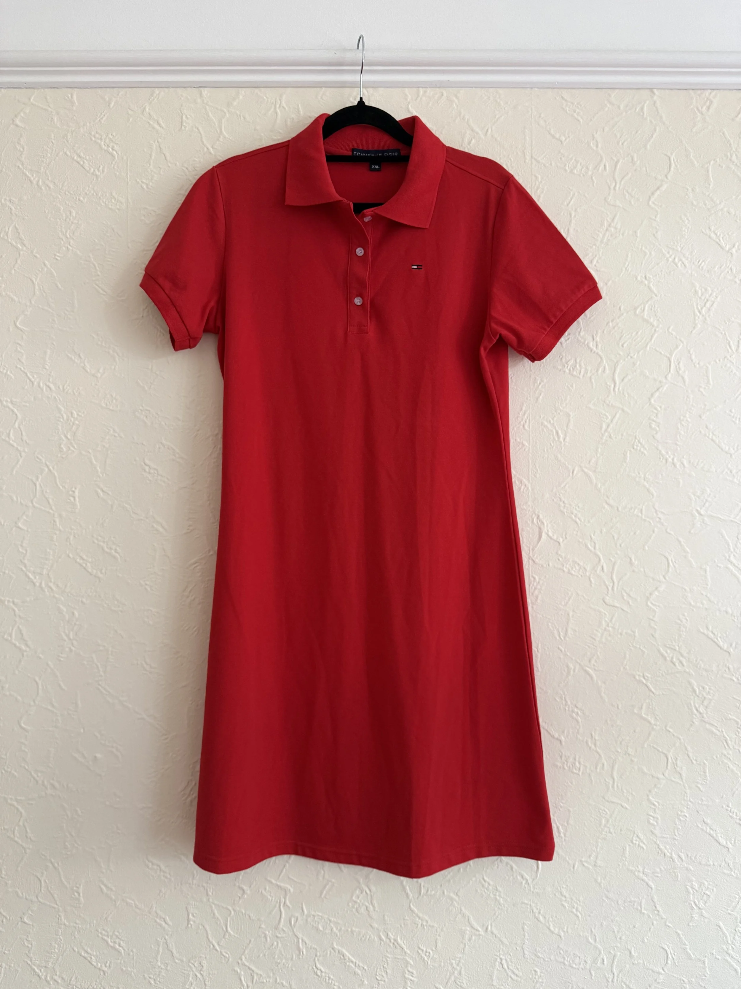 Tommy Hilfiger Red Cotton Mini Dress XXL