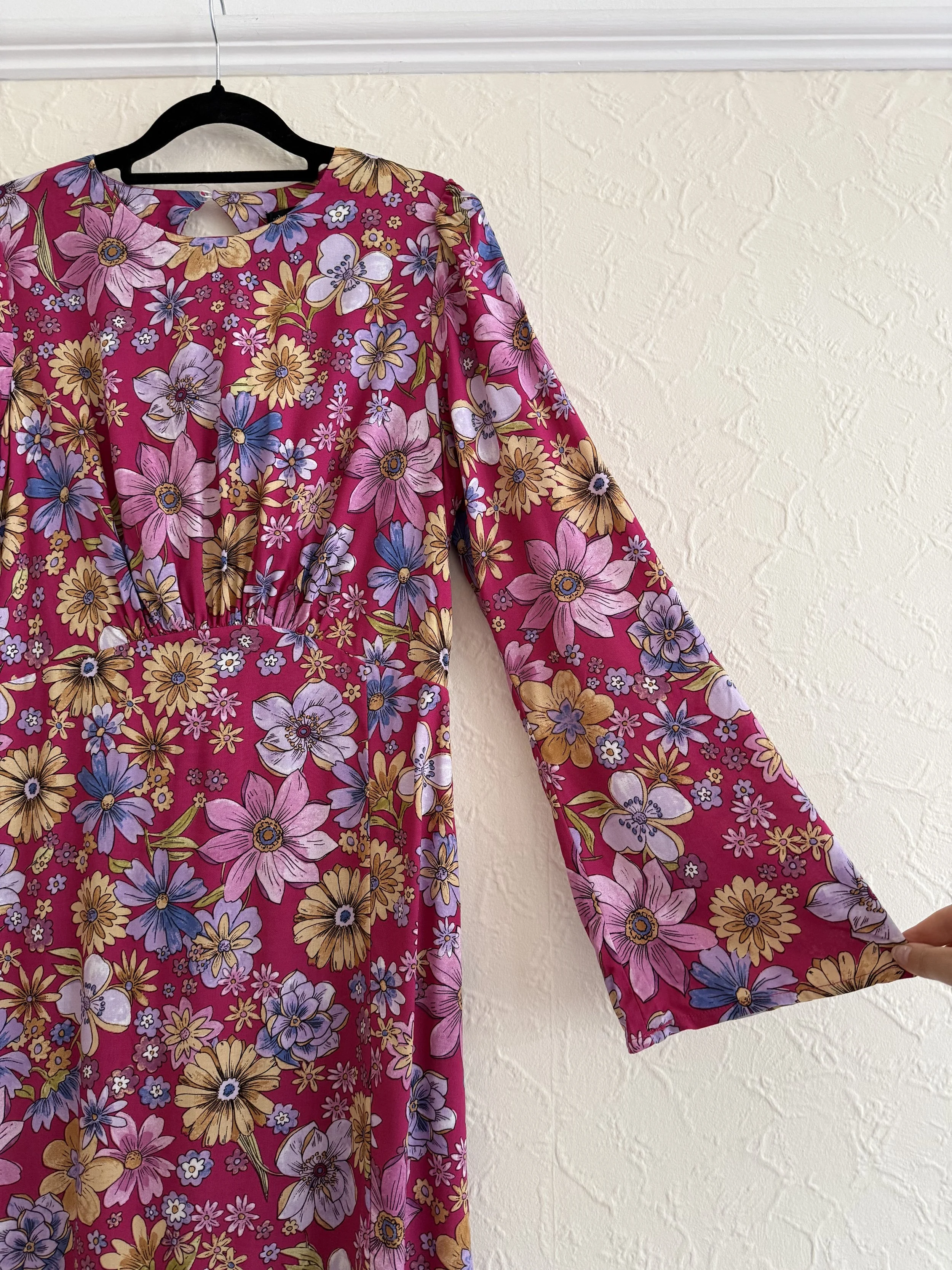 Nobody's Child Pink Floral Maxi Dress NEW 10