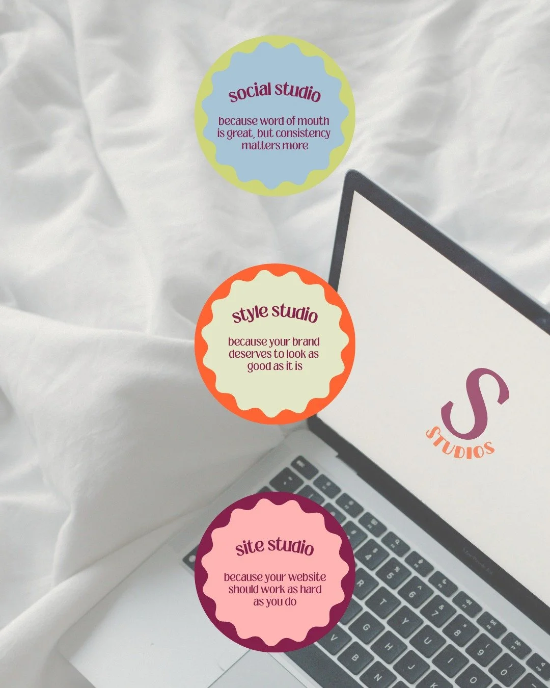 Running a business is already a full-time job, your marketing shouldn't have to be another one.

Whether it's creating a brand you love, building a website that works for you, or showing up consistently on social media, our studios are here to help y