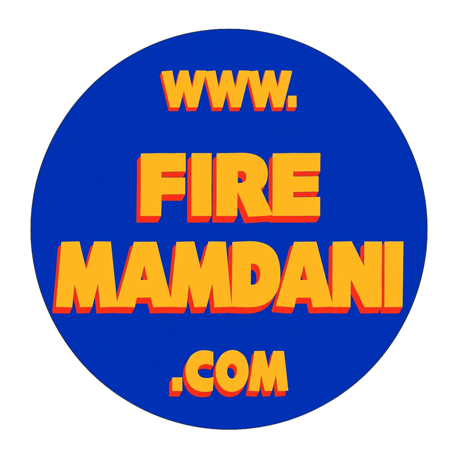 5 pack of 2 1/4” round buttons FIRE MAMDANI