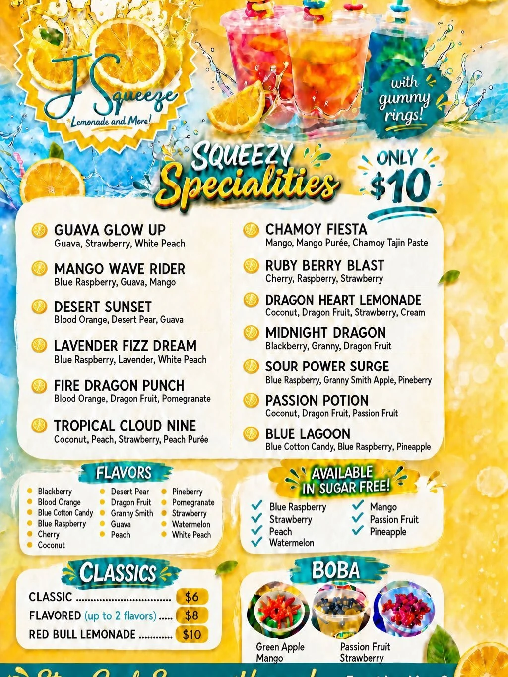 🍋✨ THE COUNTDOWN IS ON! ✨🍋 

🍋🐟 5 DAYS TO GO! 🐟🍋

The countdown is officially ON!

In just 5 days, J Squeeze Lemonade &amp; More will be opening right here in Caldwell Commons!

And we&rsquo;re bringing more than just lemonade&hellip;

🐟 Fresh