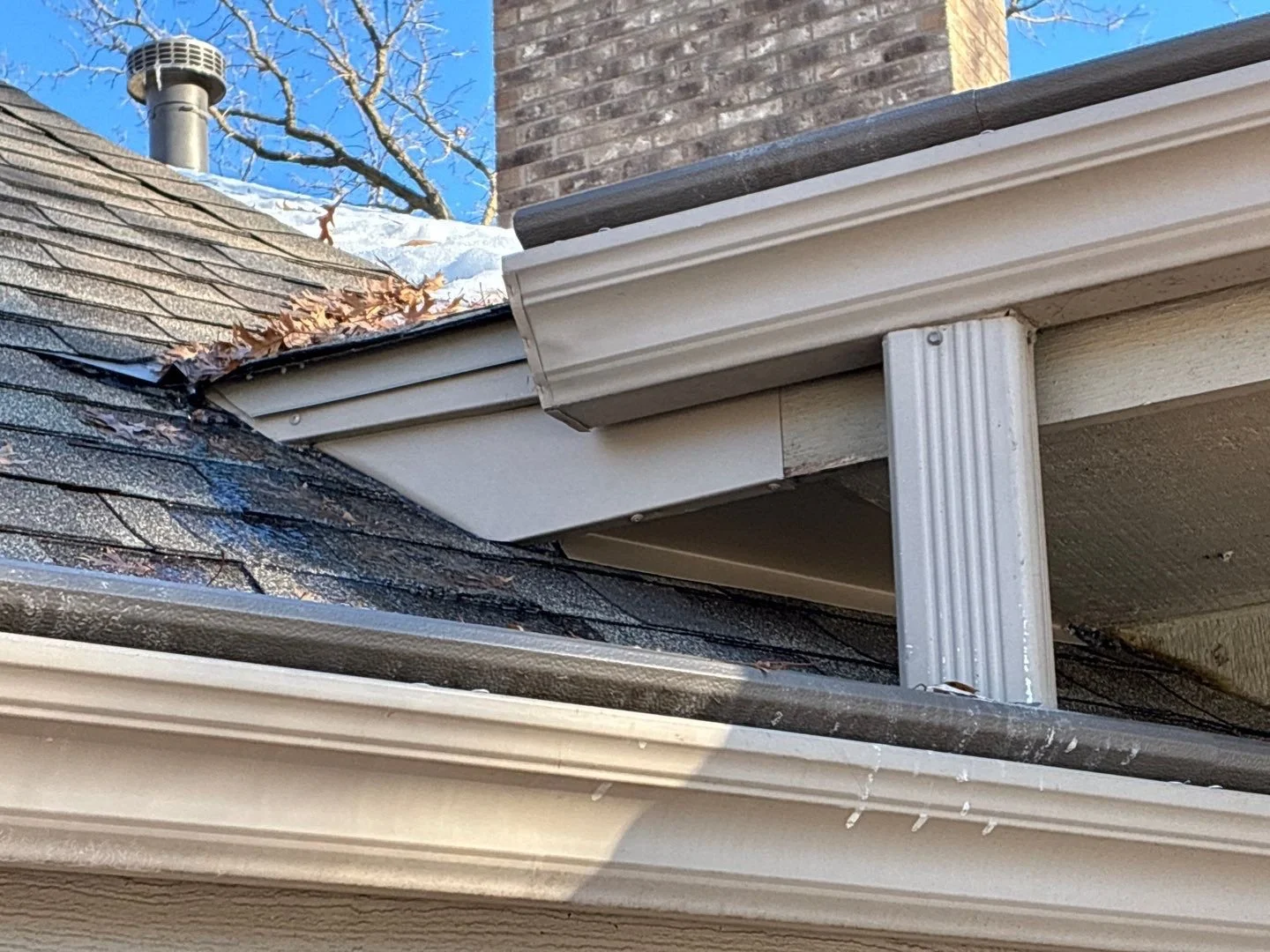 soffit junction and fascia exclusion done with coil stock metal